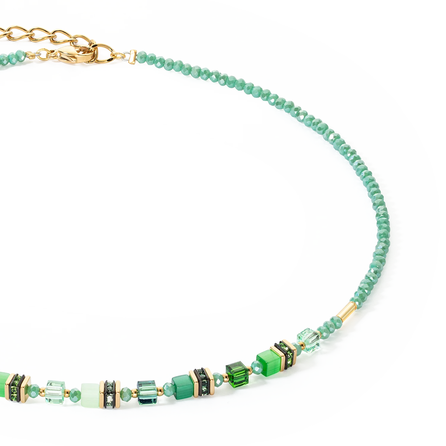 Necklace Mini Cubes green - Image 2