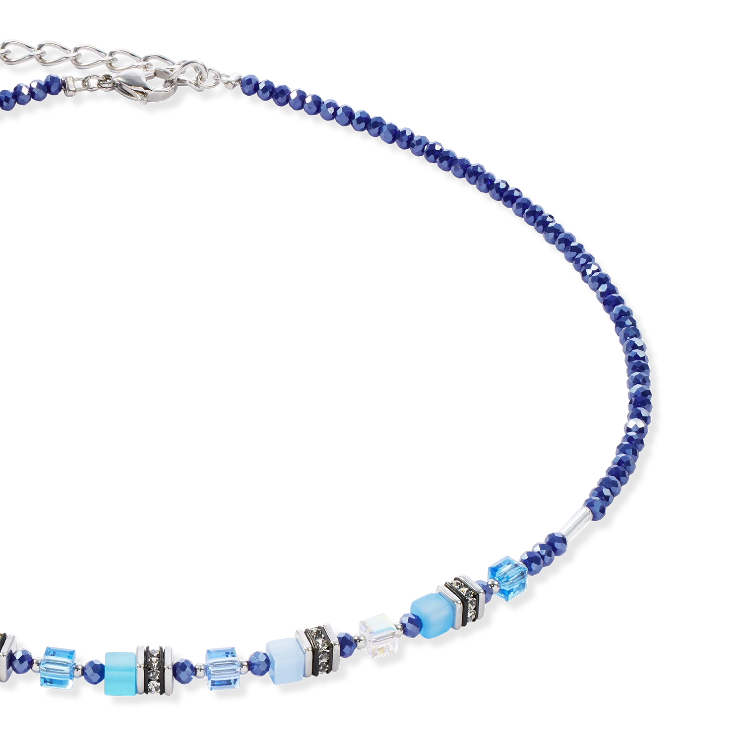 Necklace Mini Cubes blue - Image 2