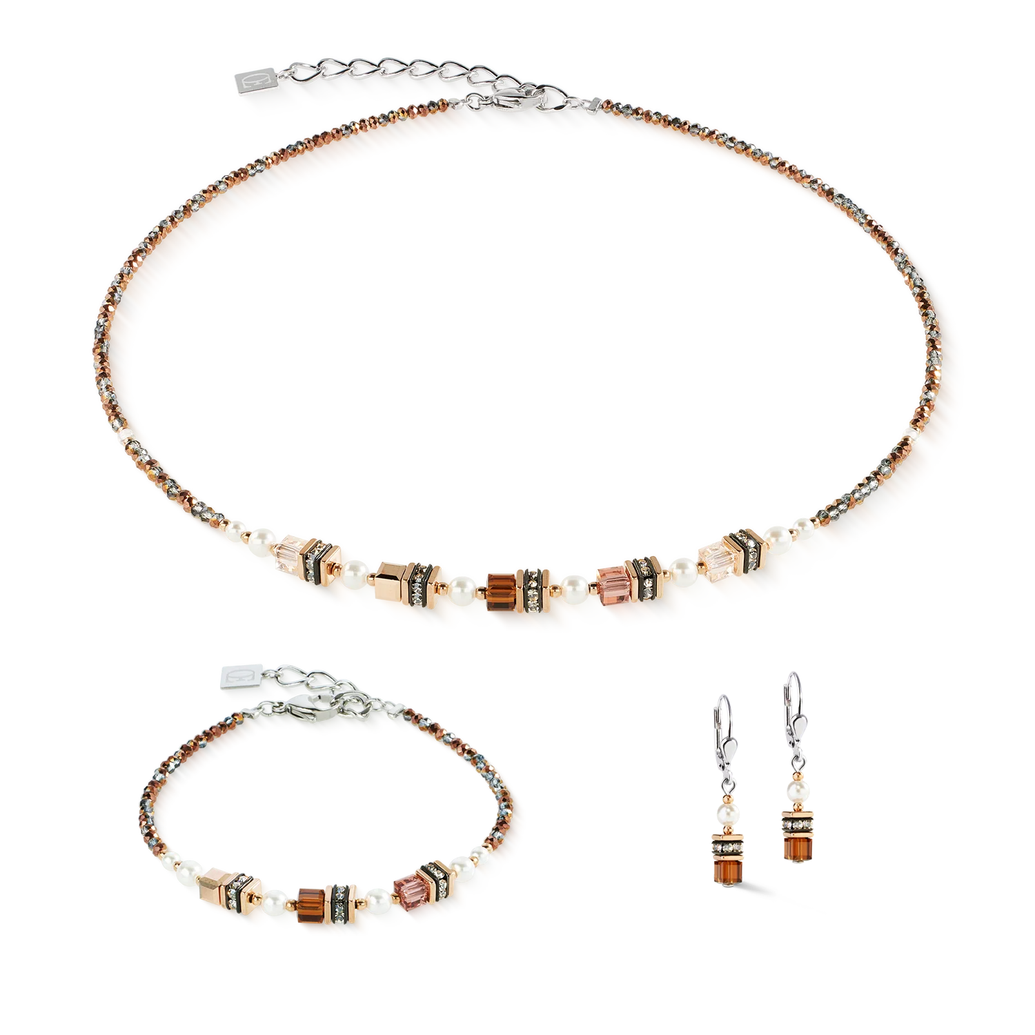 Sparkling Princess necklace Mocha Mousse - Image 3