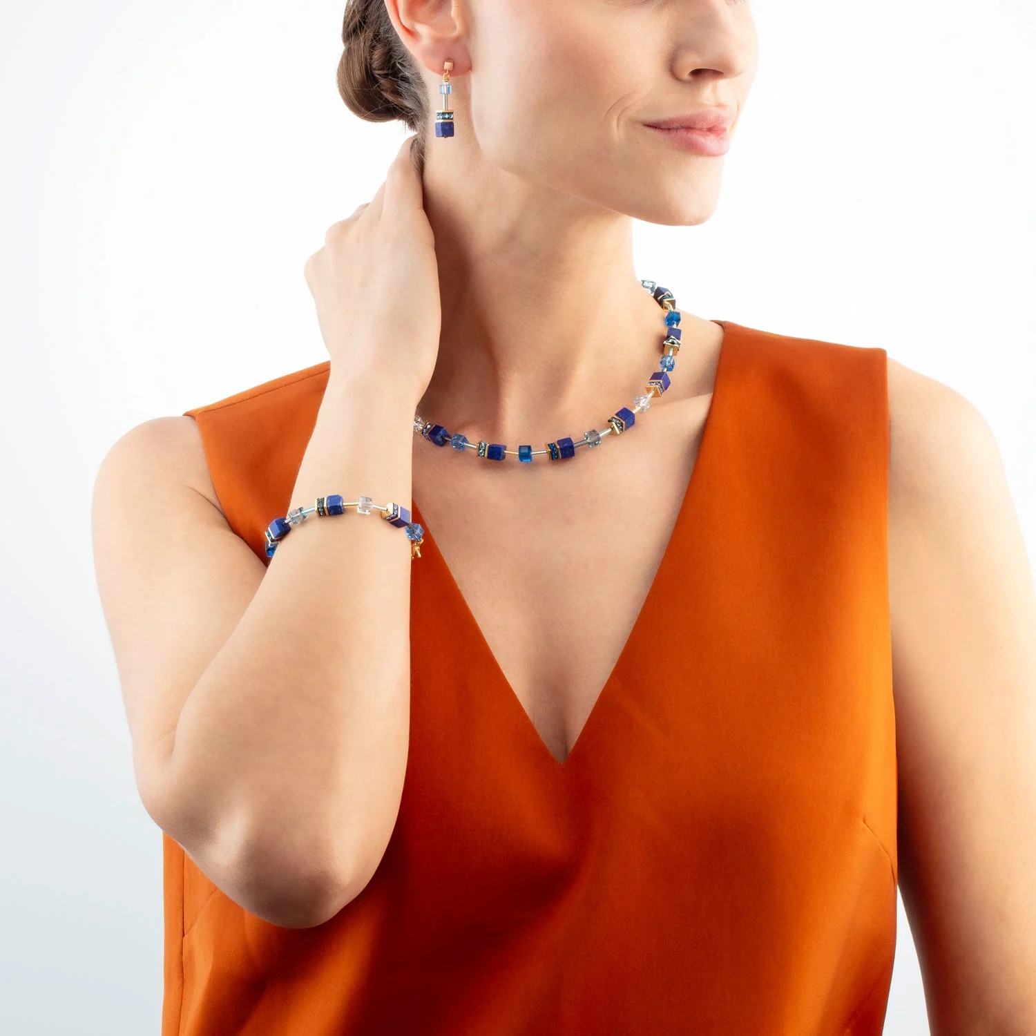 GeoCUBE® Iconic Precious necklace blue - Image 4