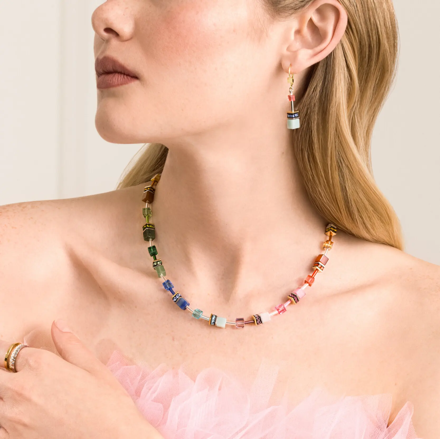GeoCUBE® Iconic Precious earring Rainbow - Image 4