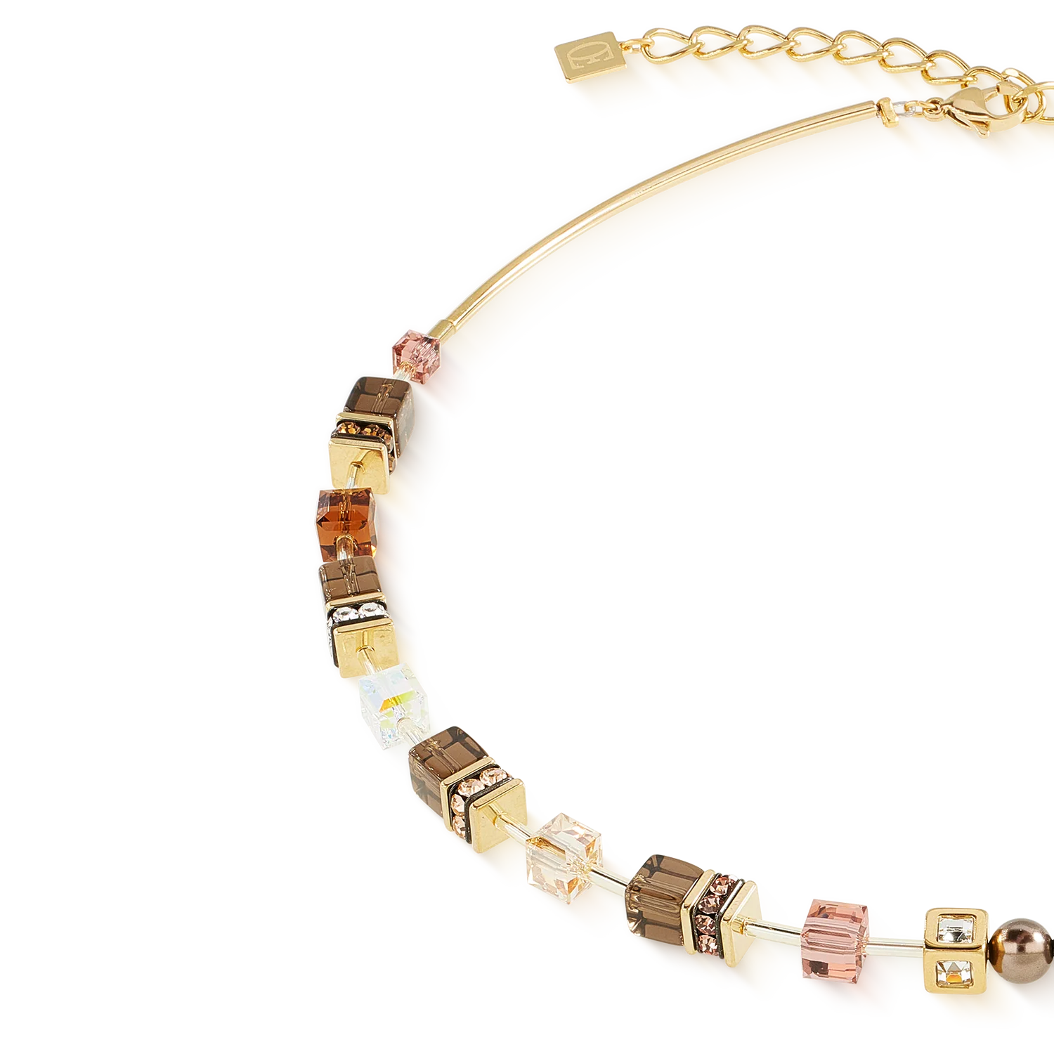 GeoCUBE® Precious Fusion Pearls Necklace Mocha Mousse - Image 2