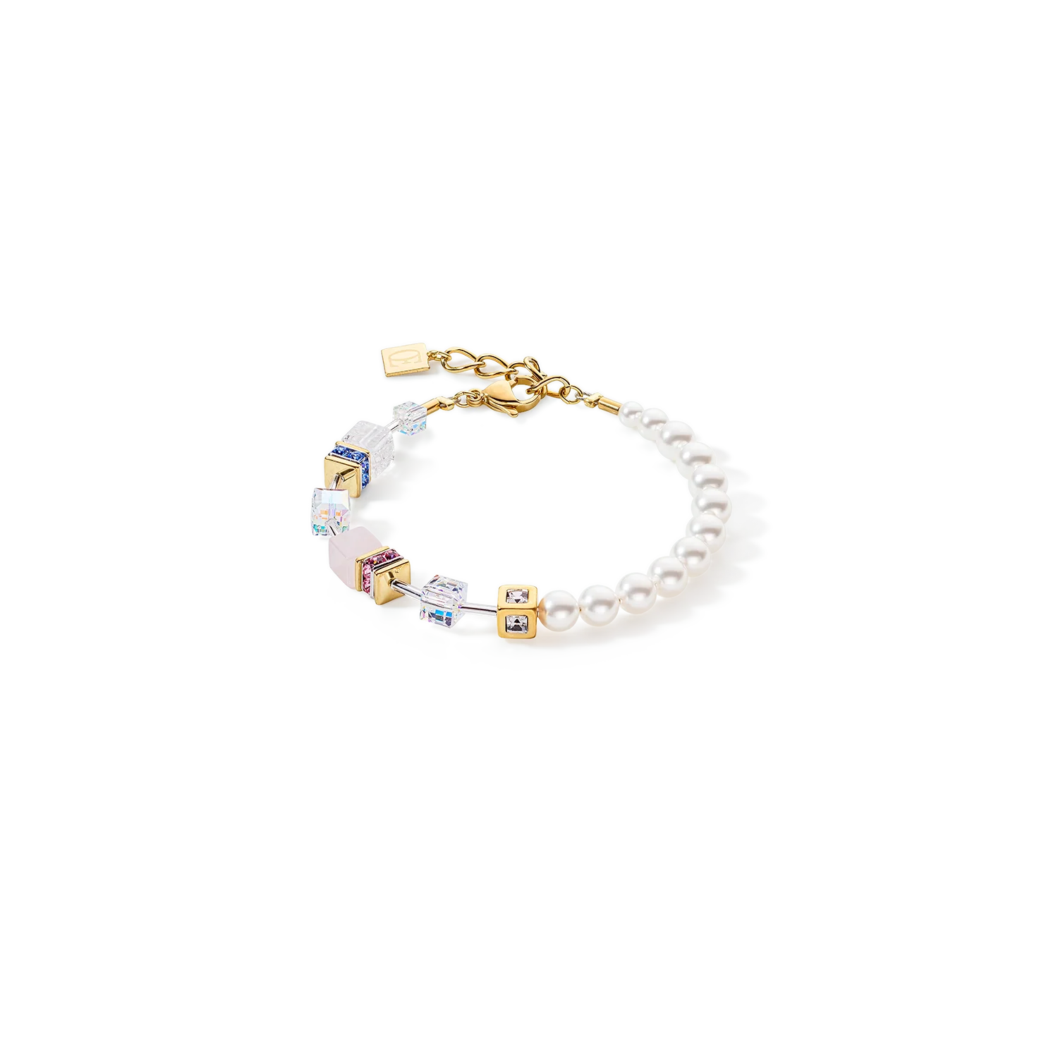 GeoCUBEĀ® Precious Fusion Pearls bracelet multicolour pastel
