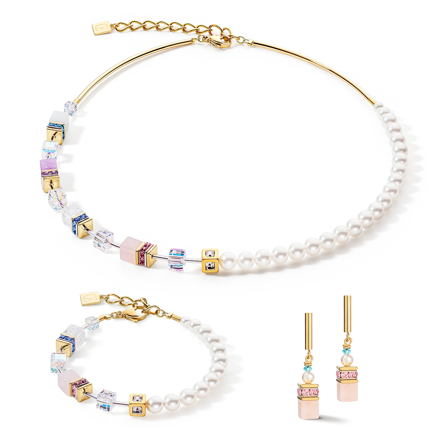 GeoCUBEĀ® Precious Fusion Pearls bracelet multicolour pastel - Image 3