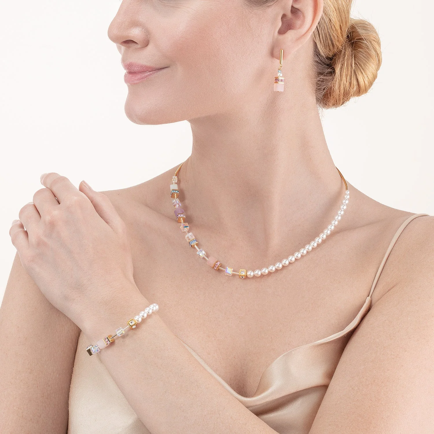 GeoCUBEĀ® Precious Fusion Pearls bracelet multicolour pastel - Image 4