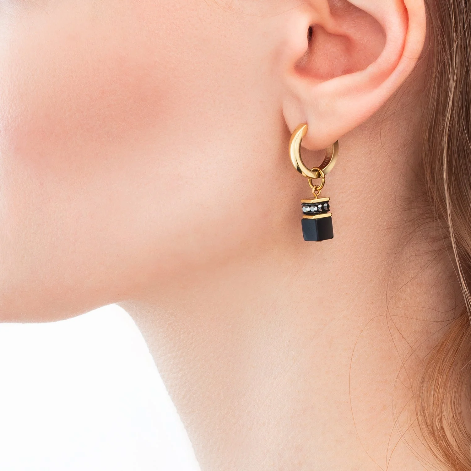 EAR ME UP Charm GeoCUBEĀ® gold-black - Image 3