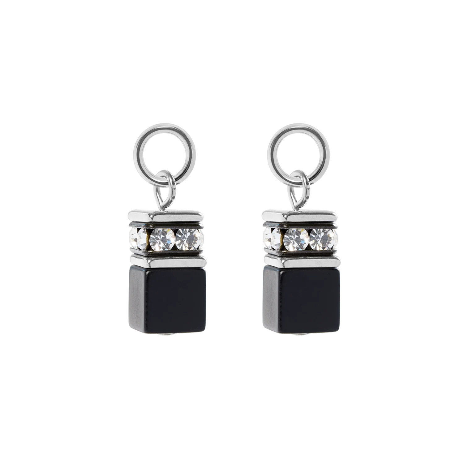 EAR ME UP Charm GeoCUBEĀ® silver-black - Image 2