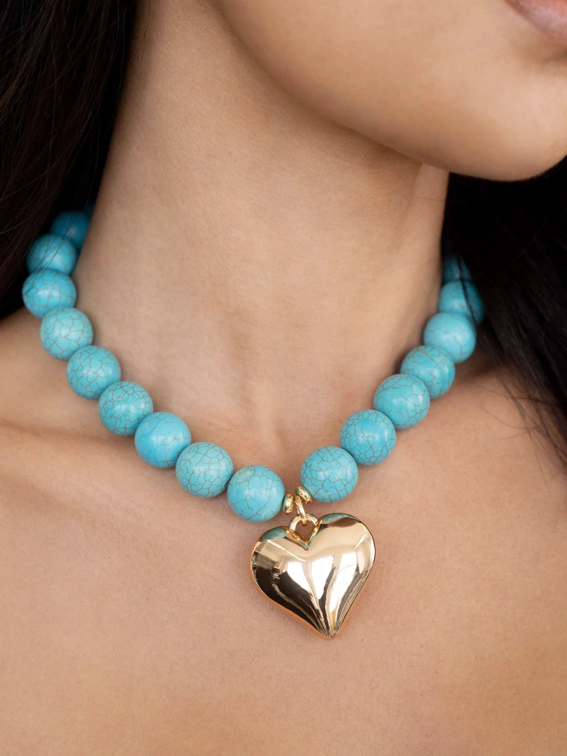 Luck and Love Turquoise Heart Necklace - Image 5