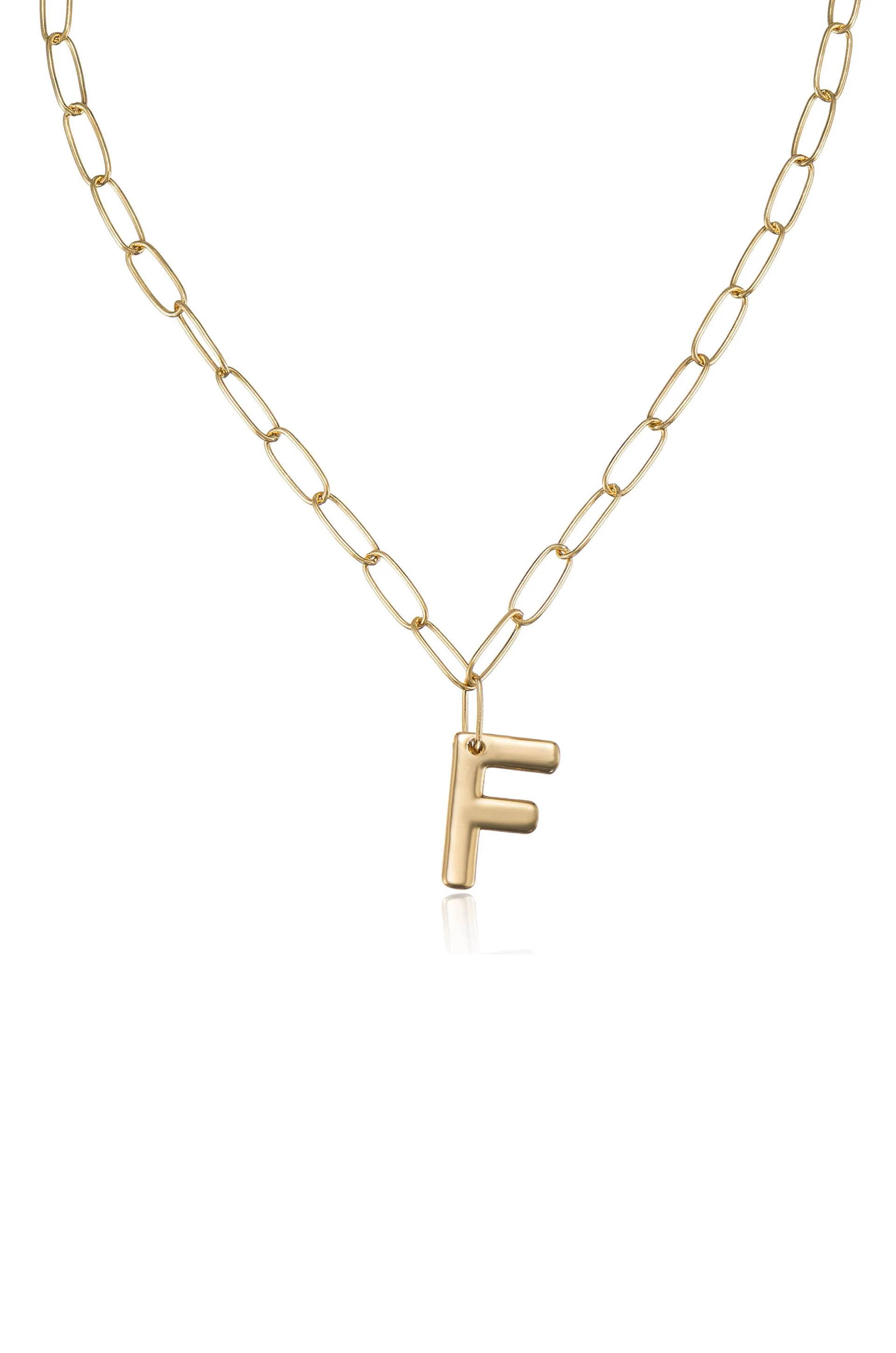 Paperclip Link Initial Necklace - Image 13