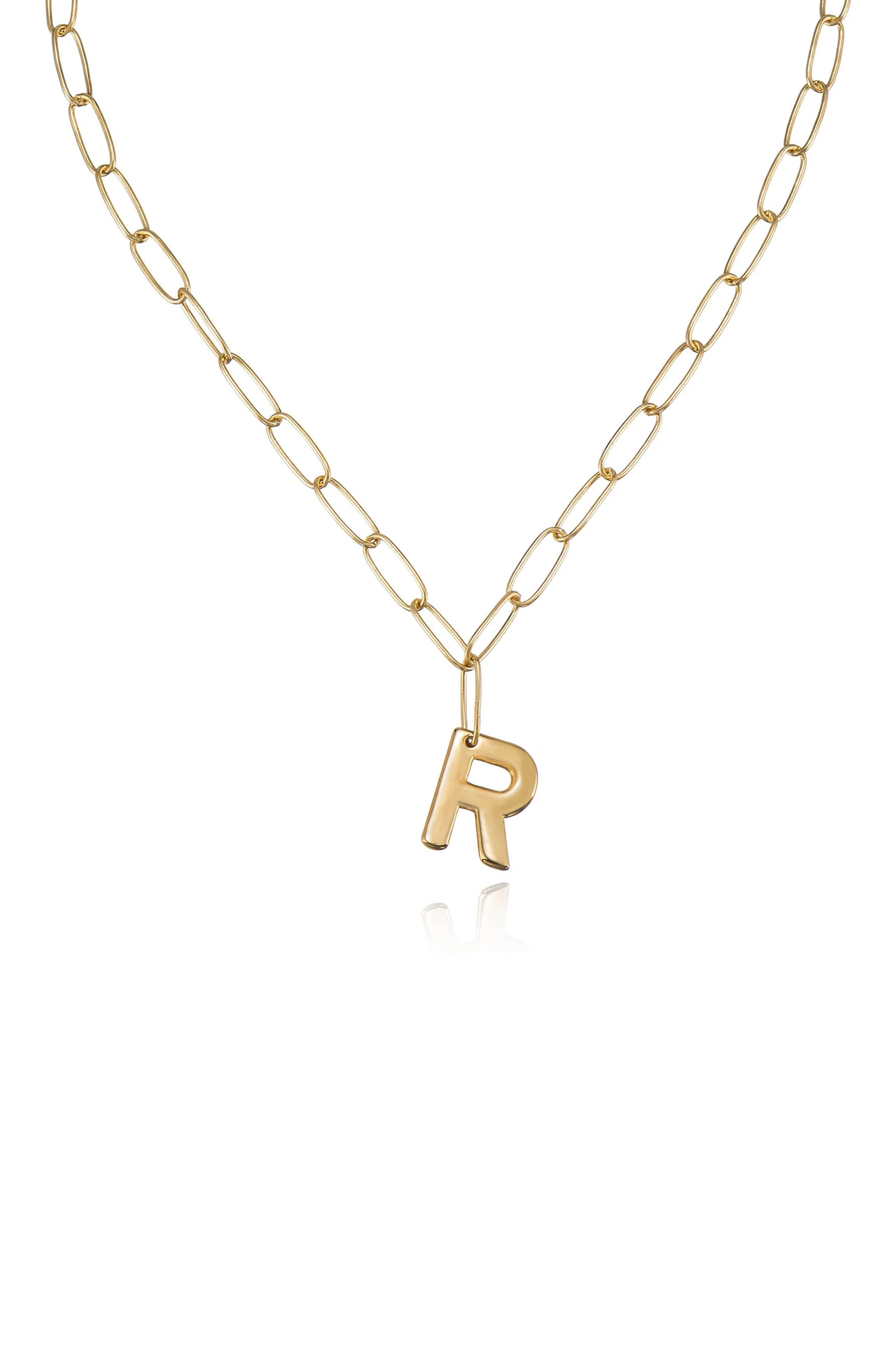 Paperclip Link Initial Necklace - Image 24