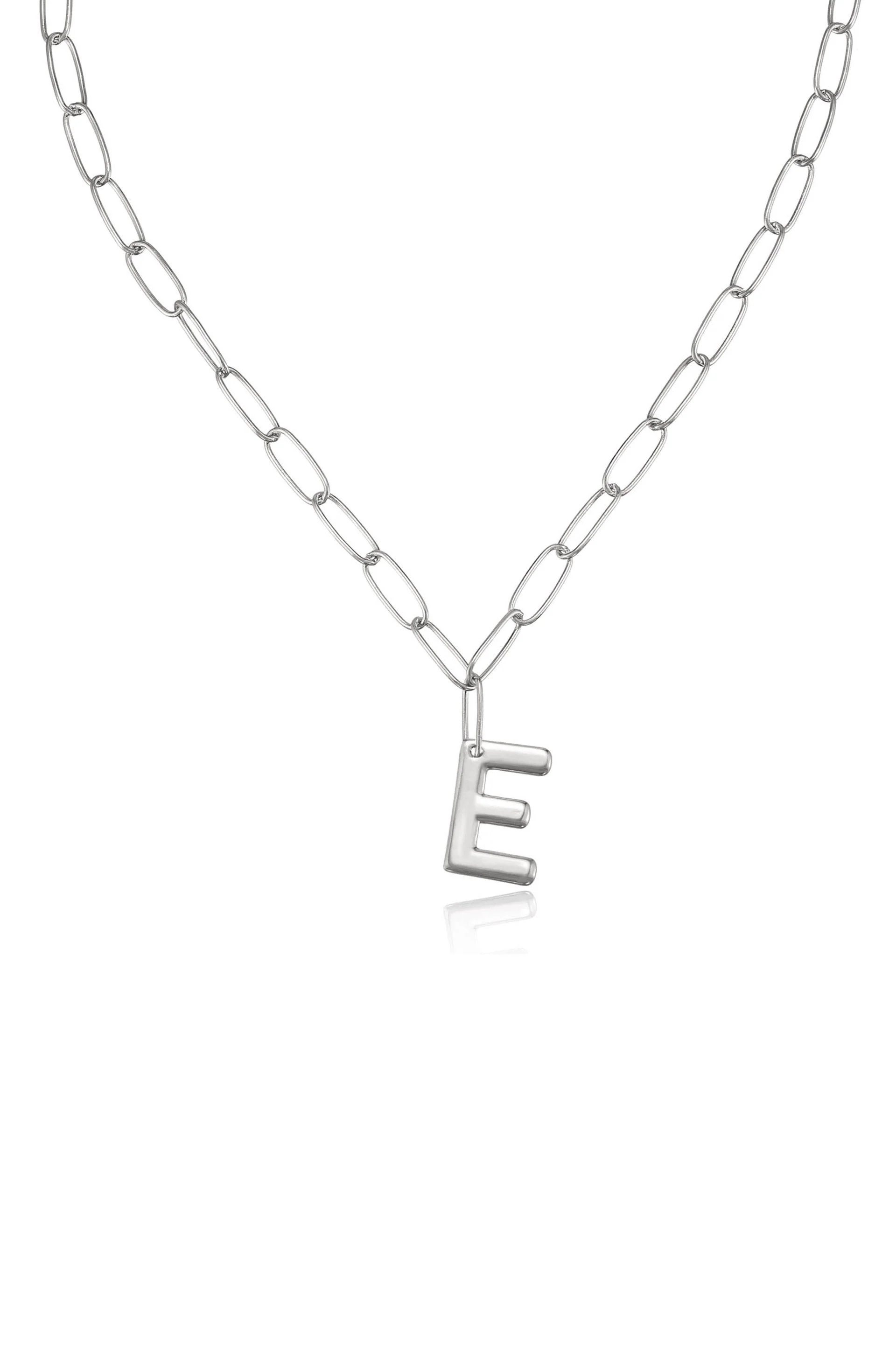 Paperclip Link Initial Necklace - Image 31