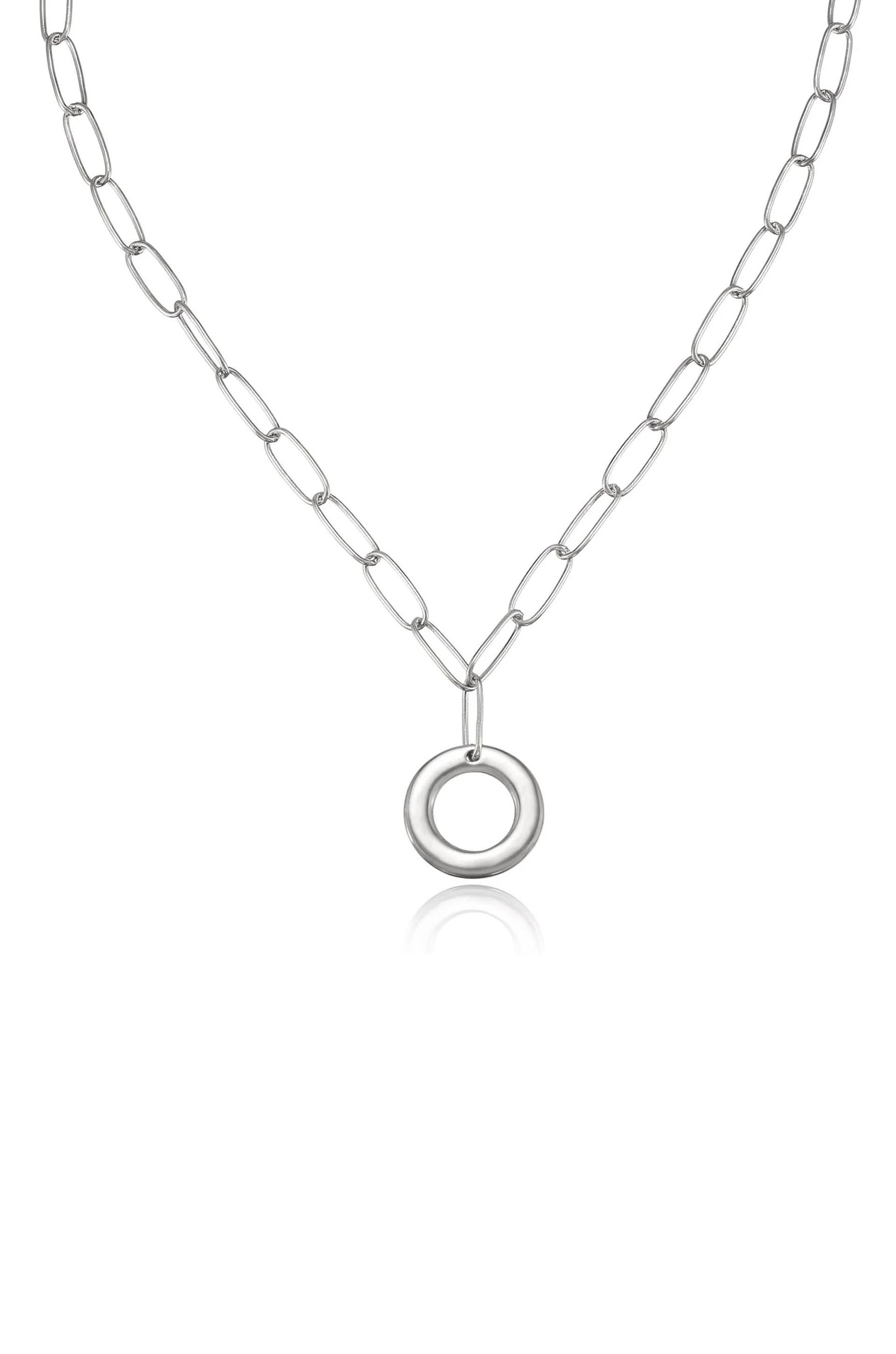 Paperclip Link Initial Necklace - Image 41