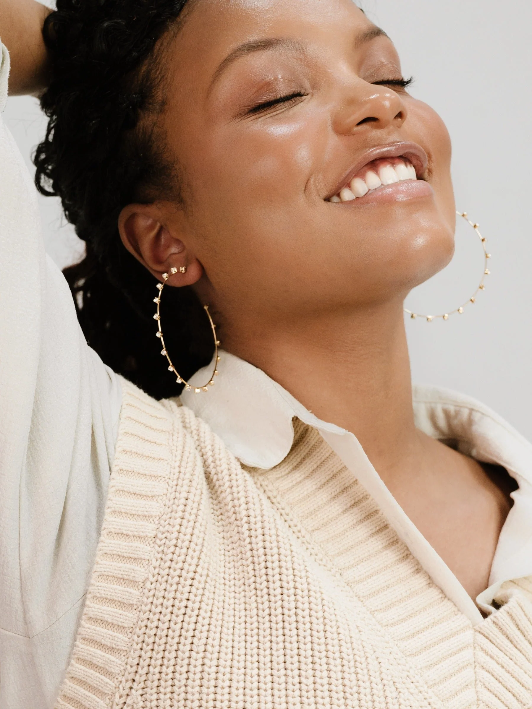 Simple Spark Crystal Hoops - Image 5