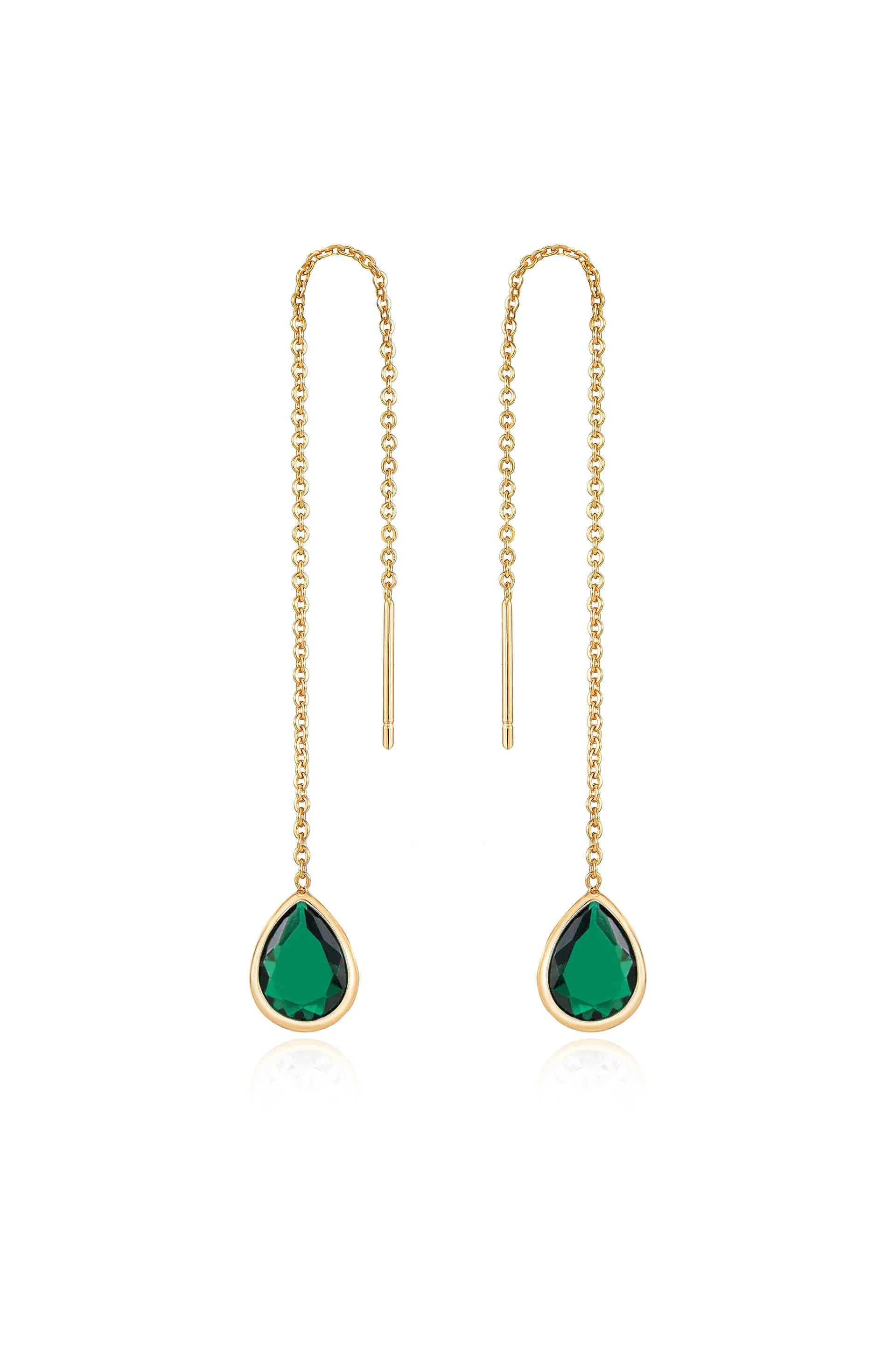 Barely There Chain and Crystal Dangle Earrings - Image 4