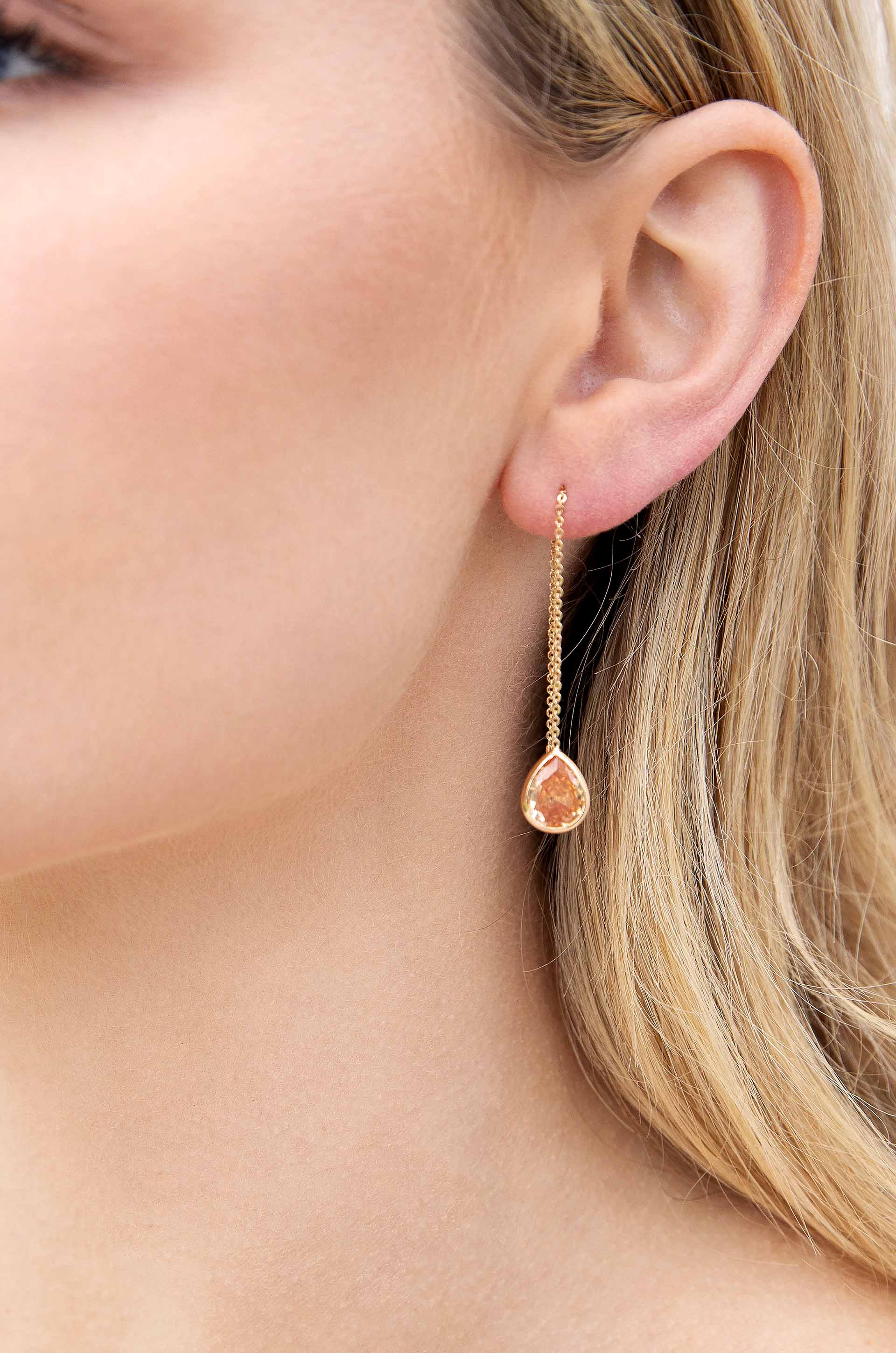 Barely There Chain and Crystal Dangle Earrings - Image 7