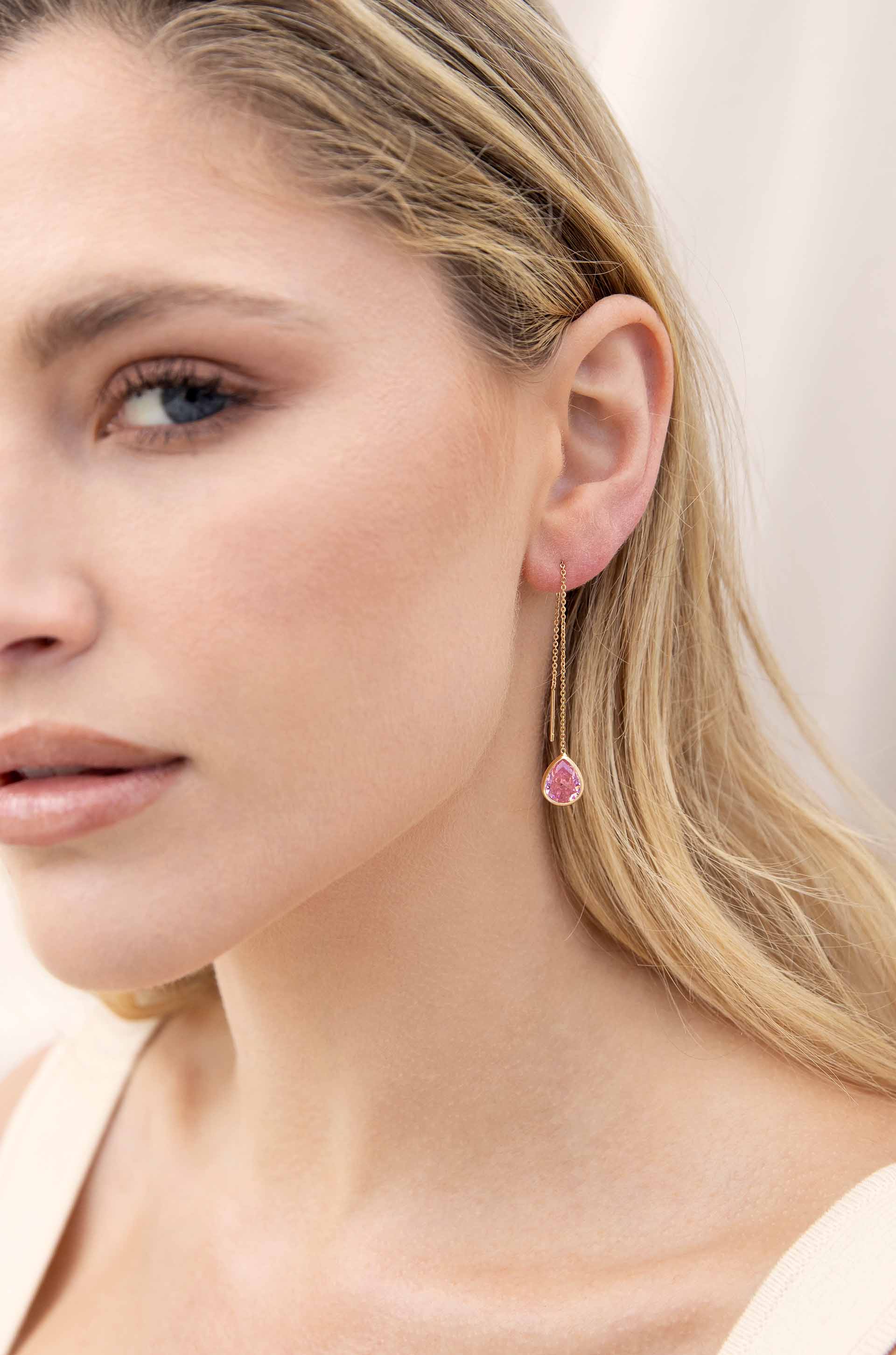 Barely There Chain and Crystal Dangle Earrings - Image 9