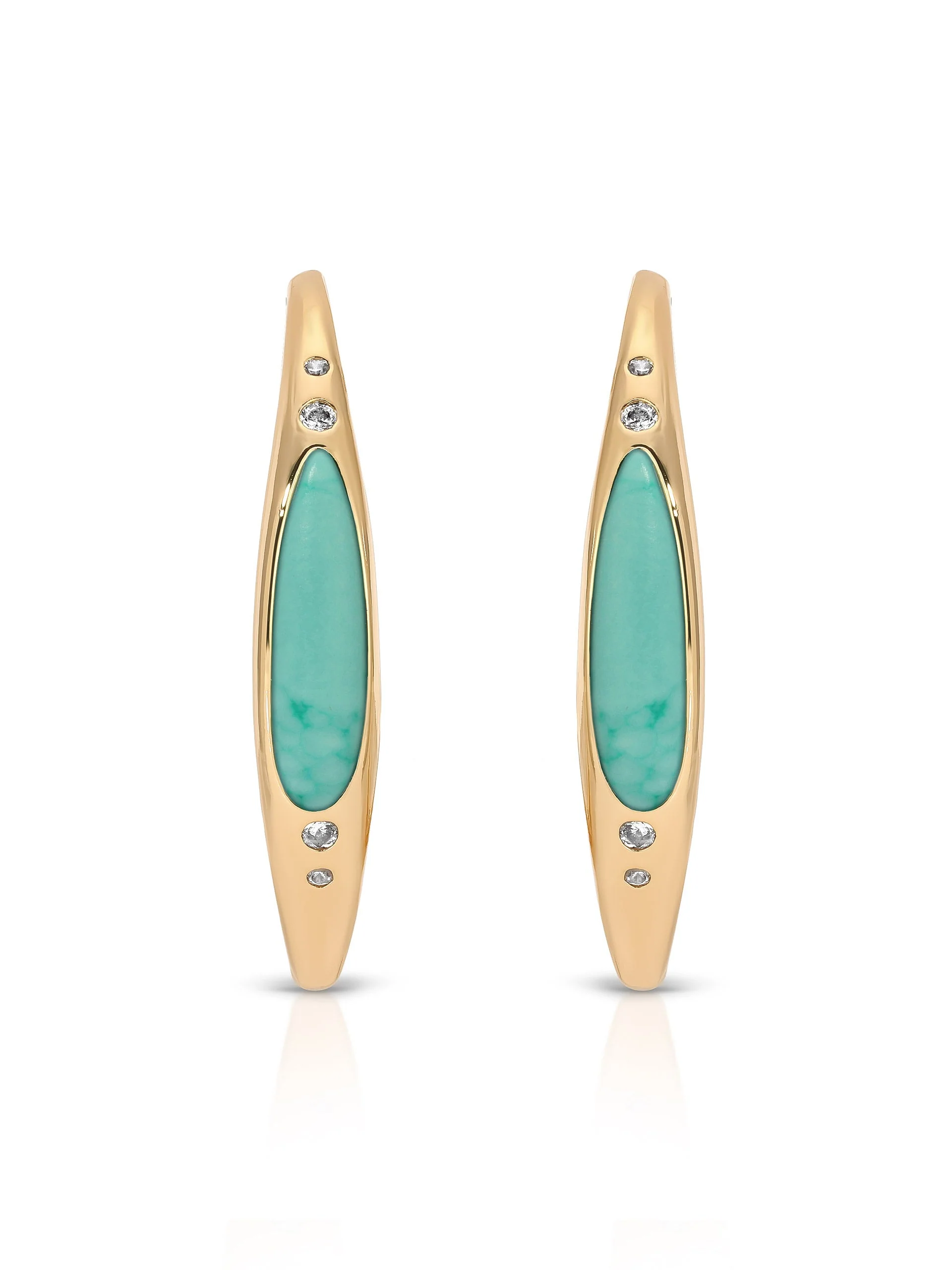 Turquoise Solstice Hoops - Image 3