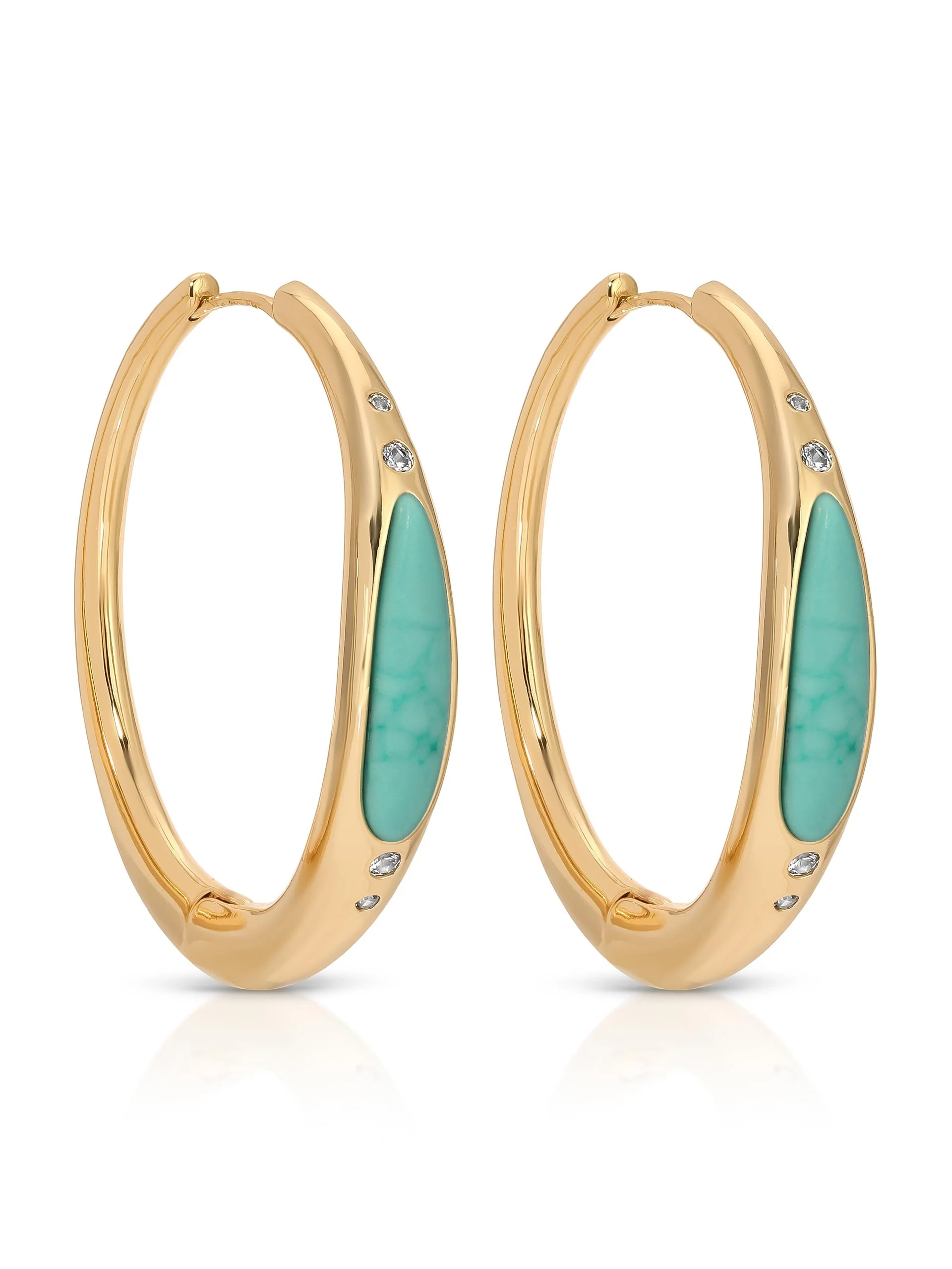 Turquoise Solstice Hoops - Image 4