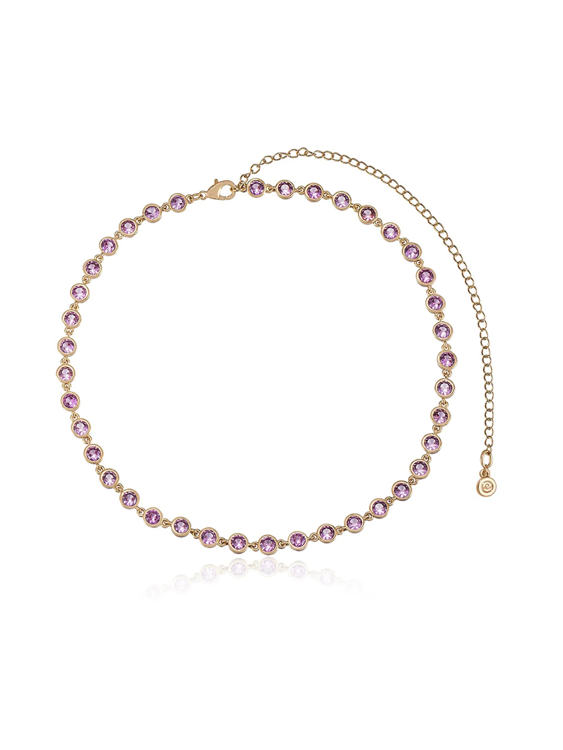Crystal Disc and Link Necklace - Image 17