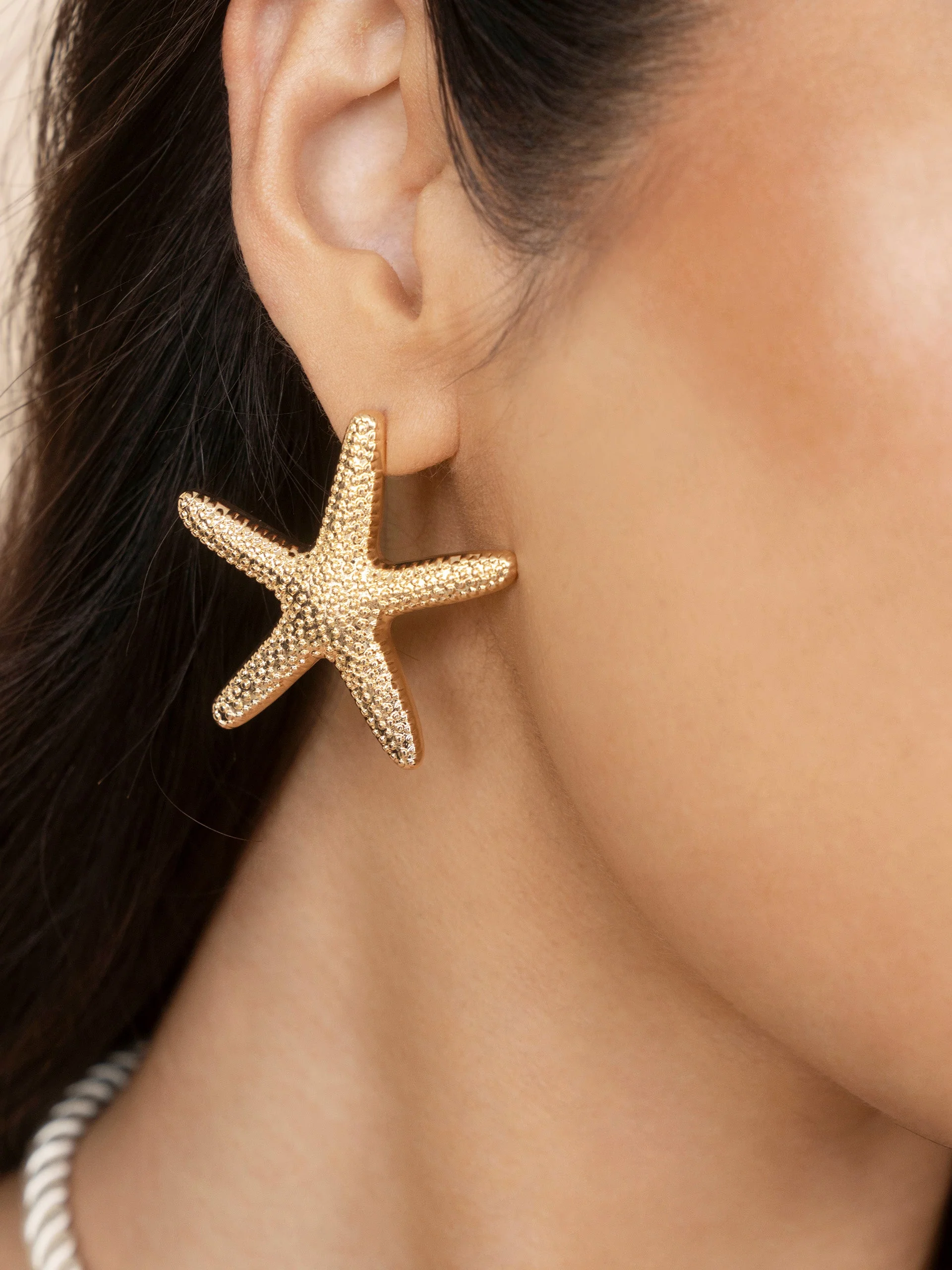 Statement Starfish Stud Earrings - Image 2