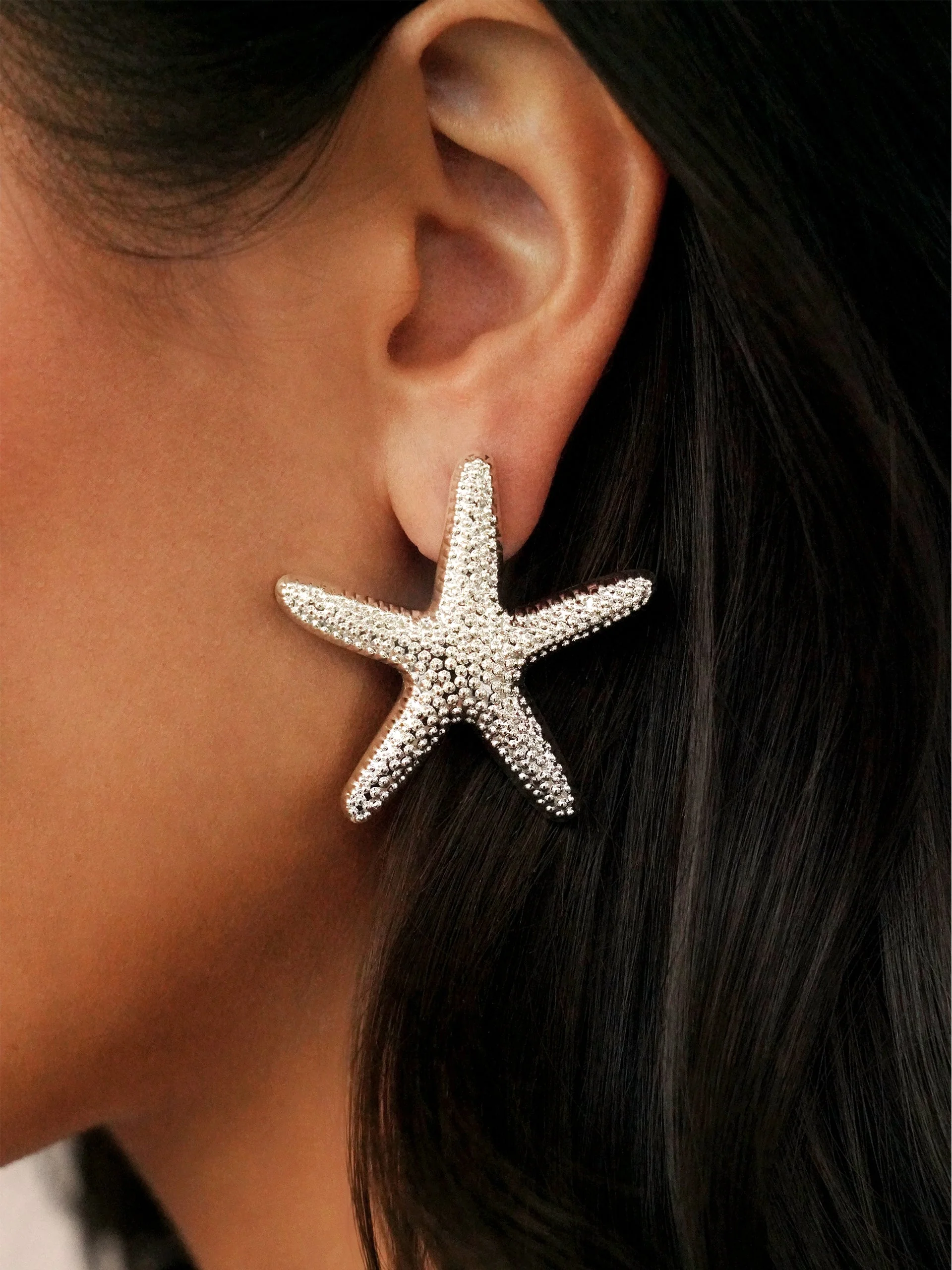 Statement Starfish Stud Earrings - Image 5