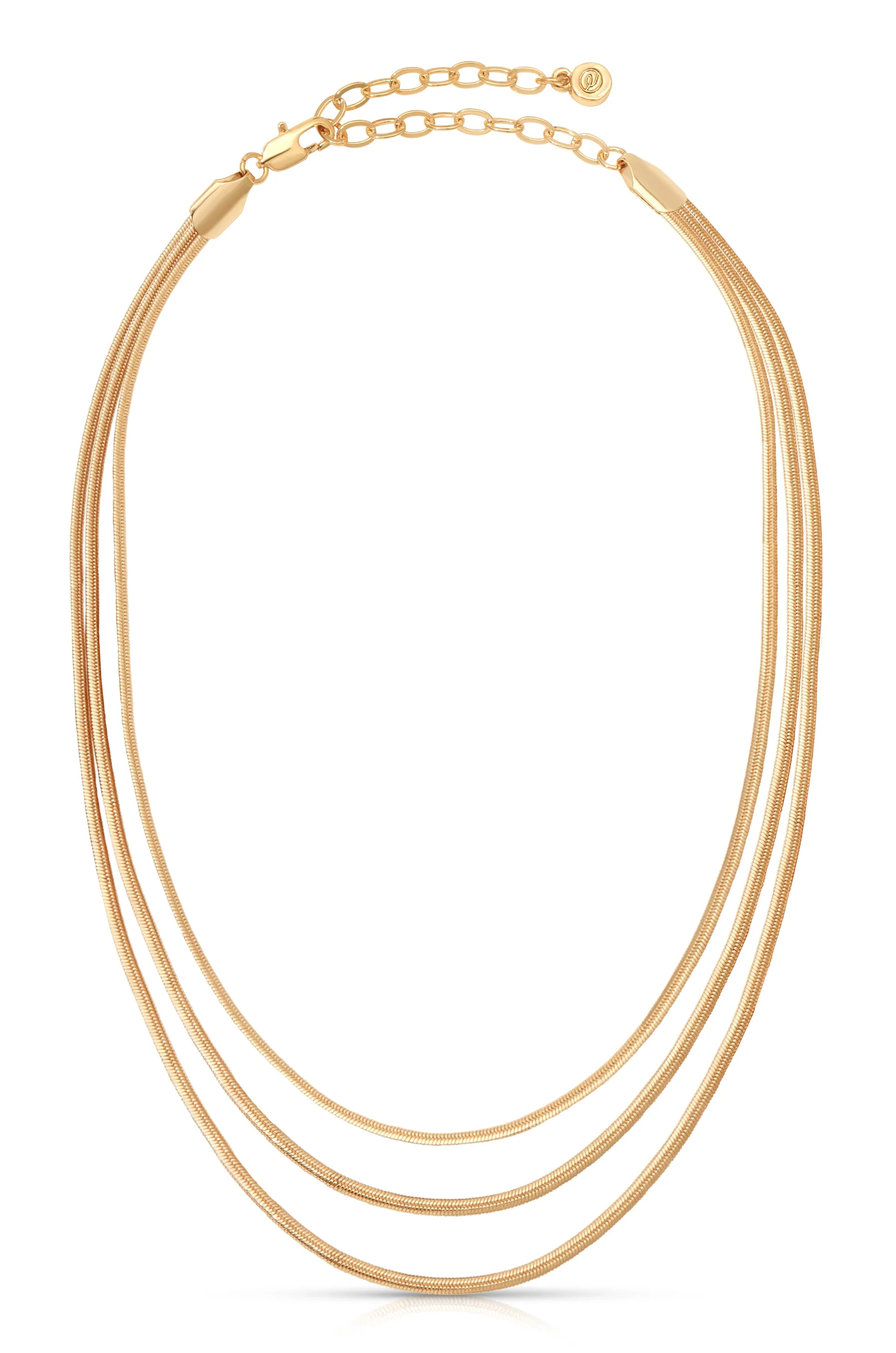Triple Snake Chain Necklace - Image 3