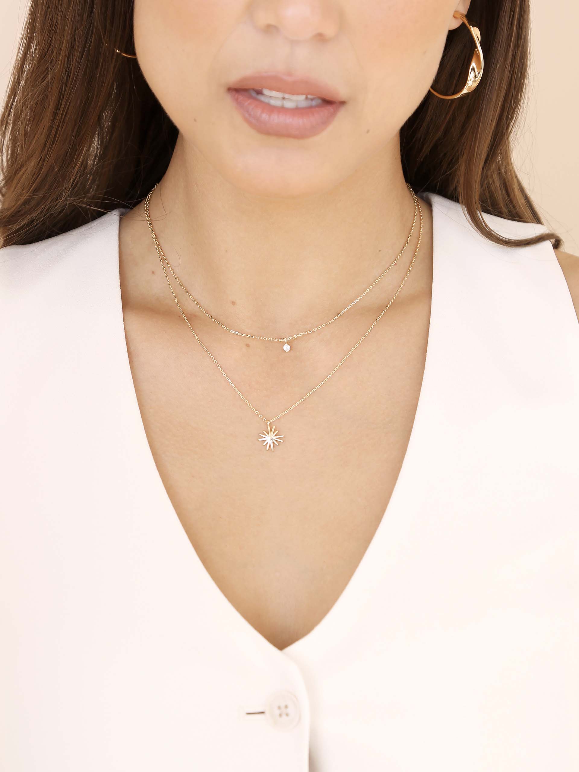 Layered Starburst Crystal Necklace - Image 6