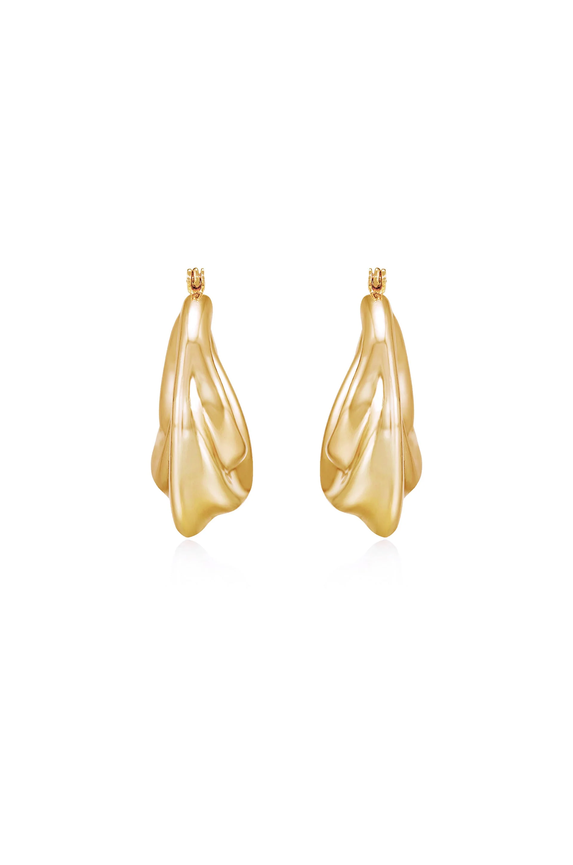 Crescent Swirl Hoop Earrings - Image 3