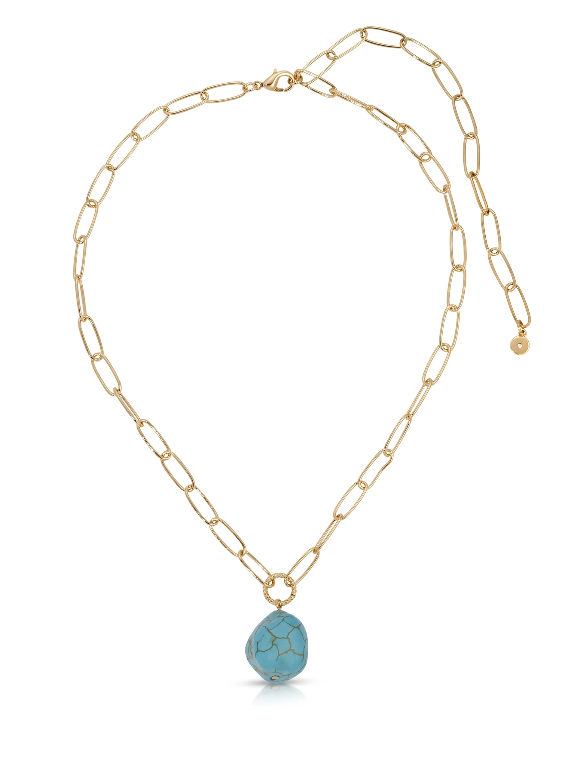 Turquoise Open Links Necklace - Image 3