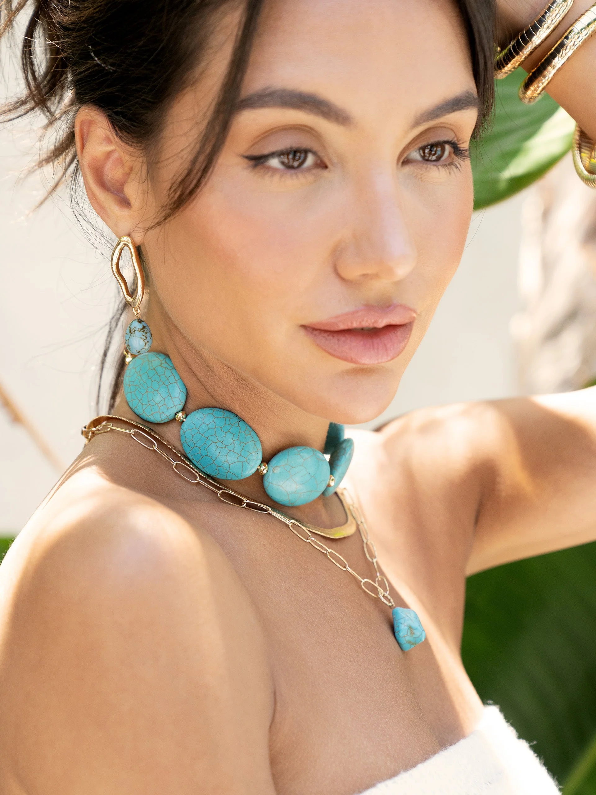 Turquoise Open Links Necklace - Image 7