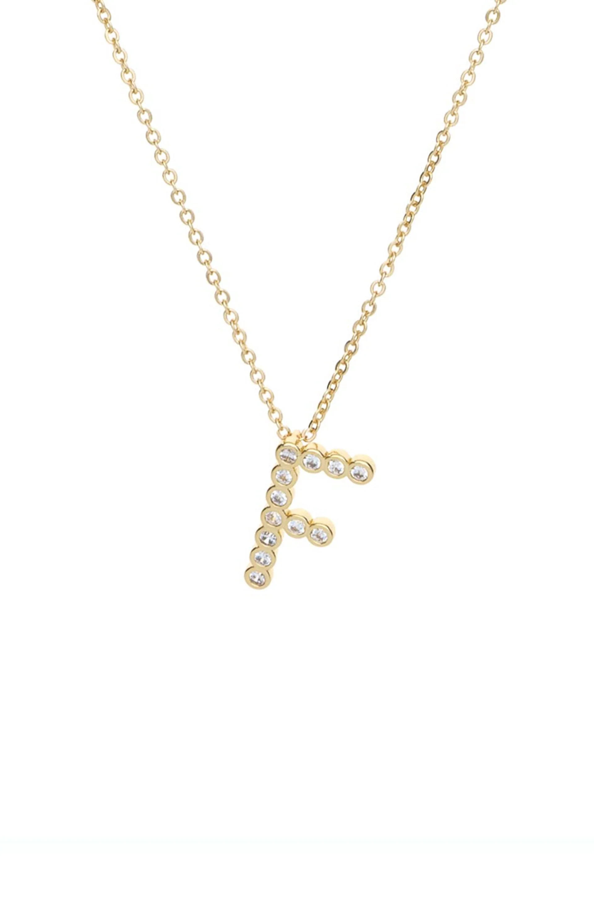 Simple Crystal Initial Necklace - Image 11