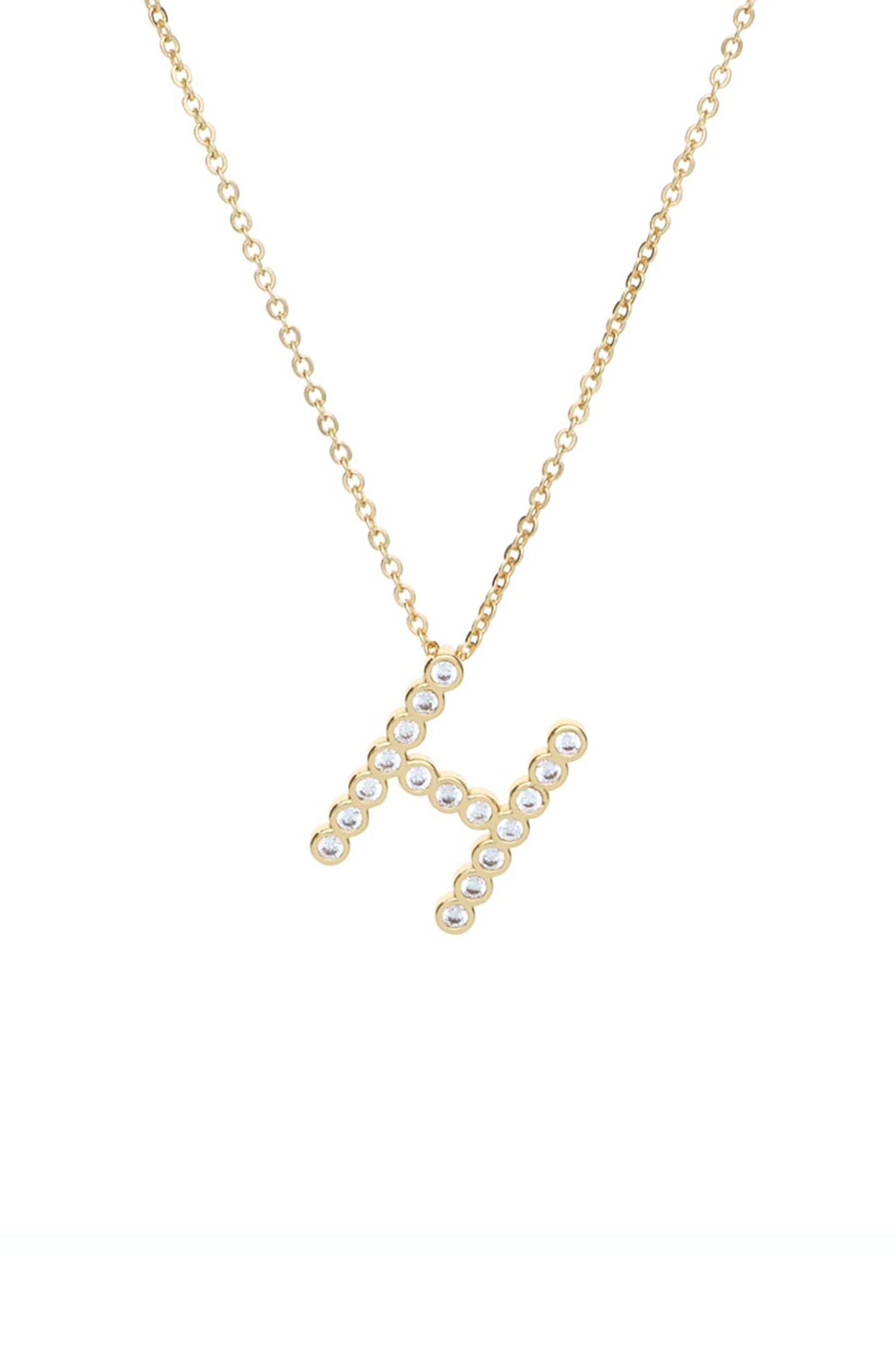 Simple Crystal Initial Necklace - Image 13