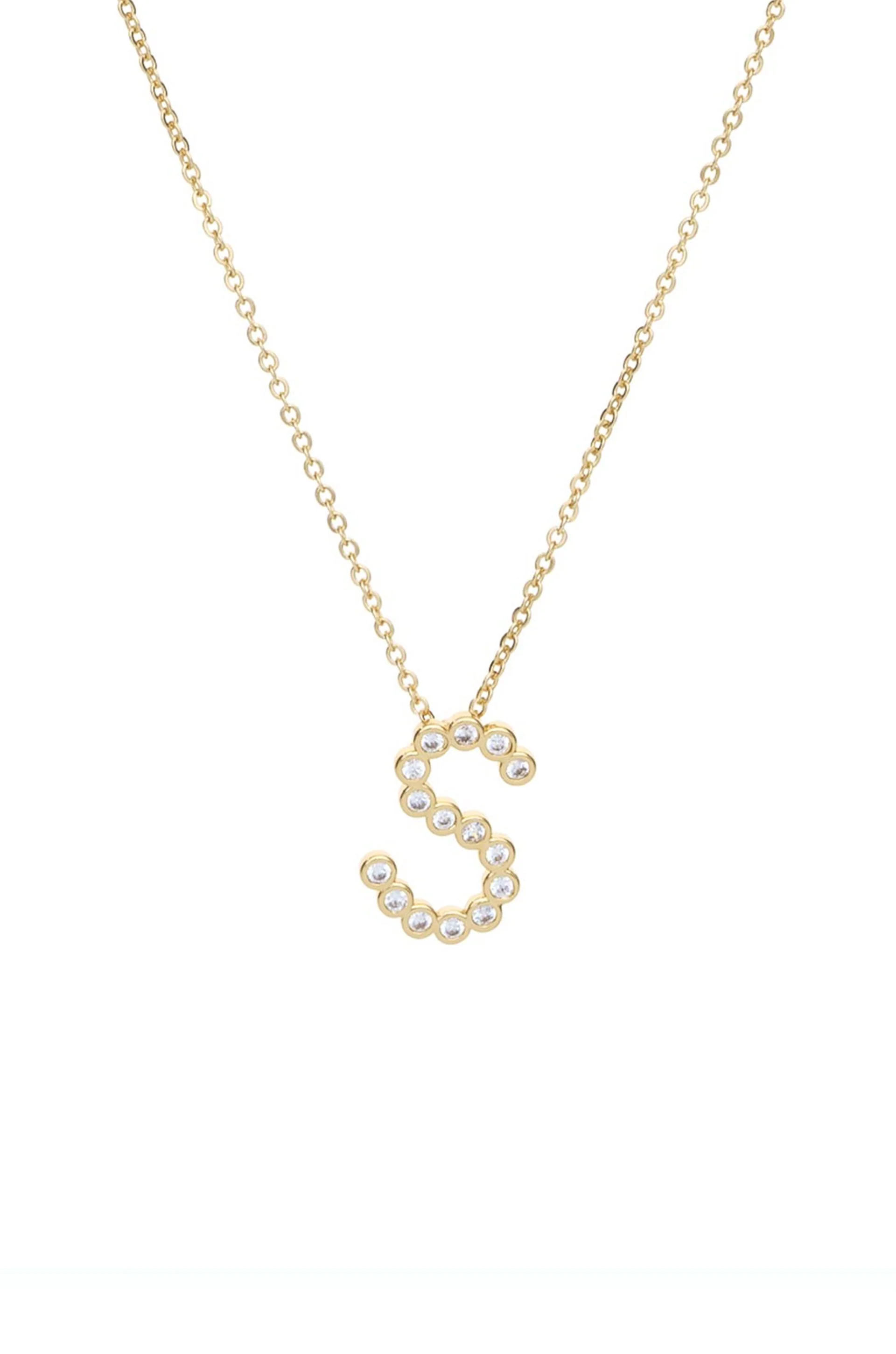 Simple Crystal Initial Necklace - Image 23