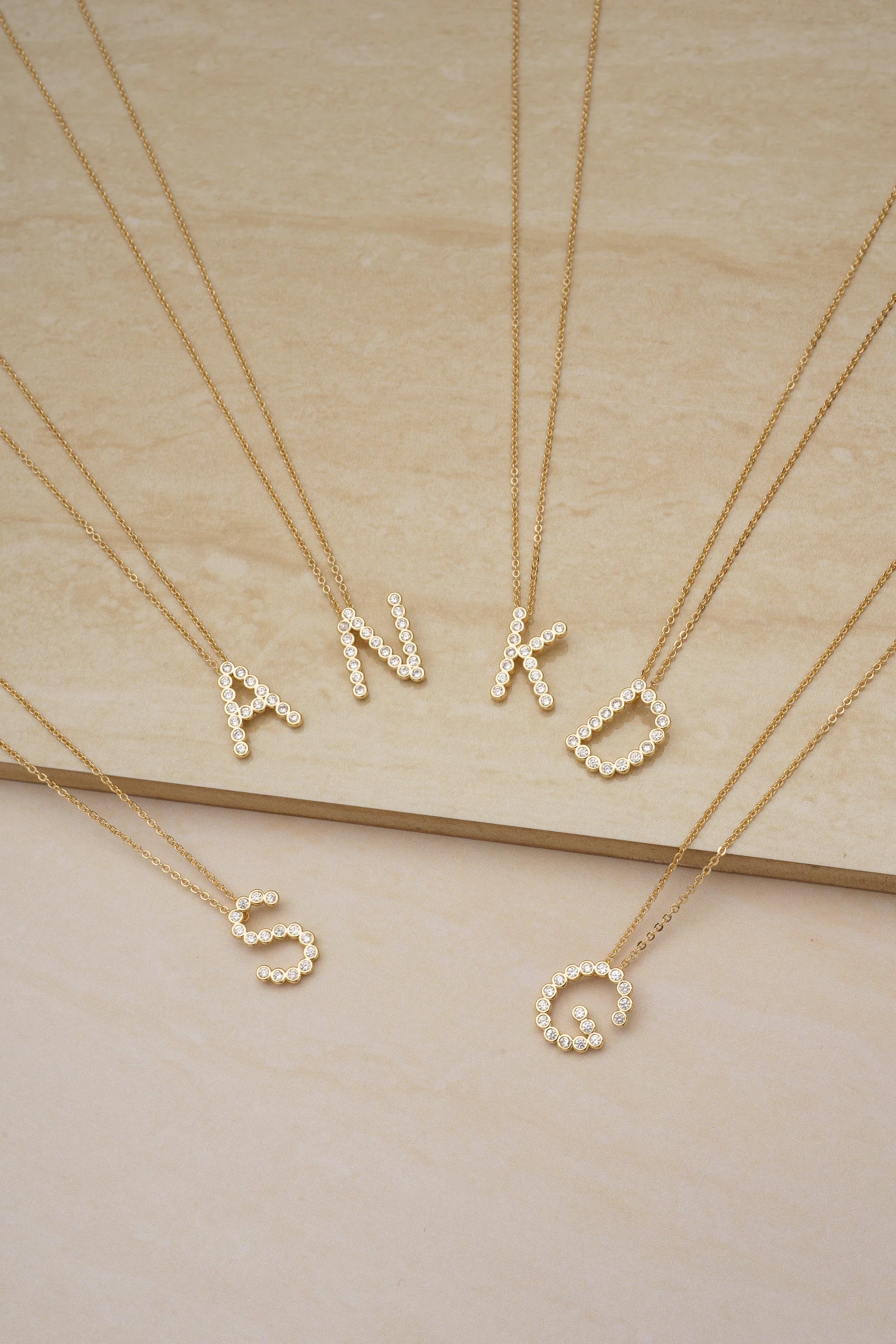 Simple Crystal Initial Necklace - Image 5