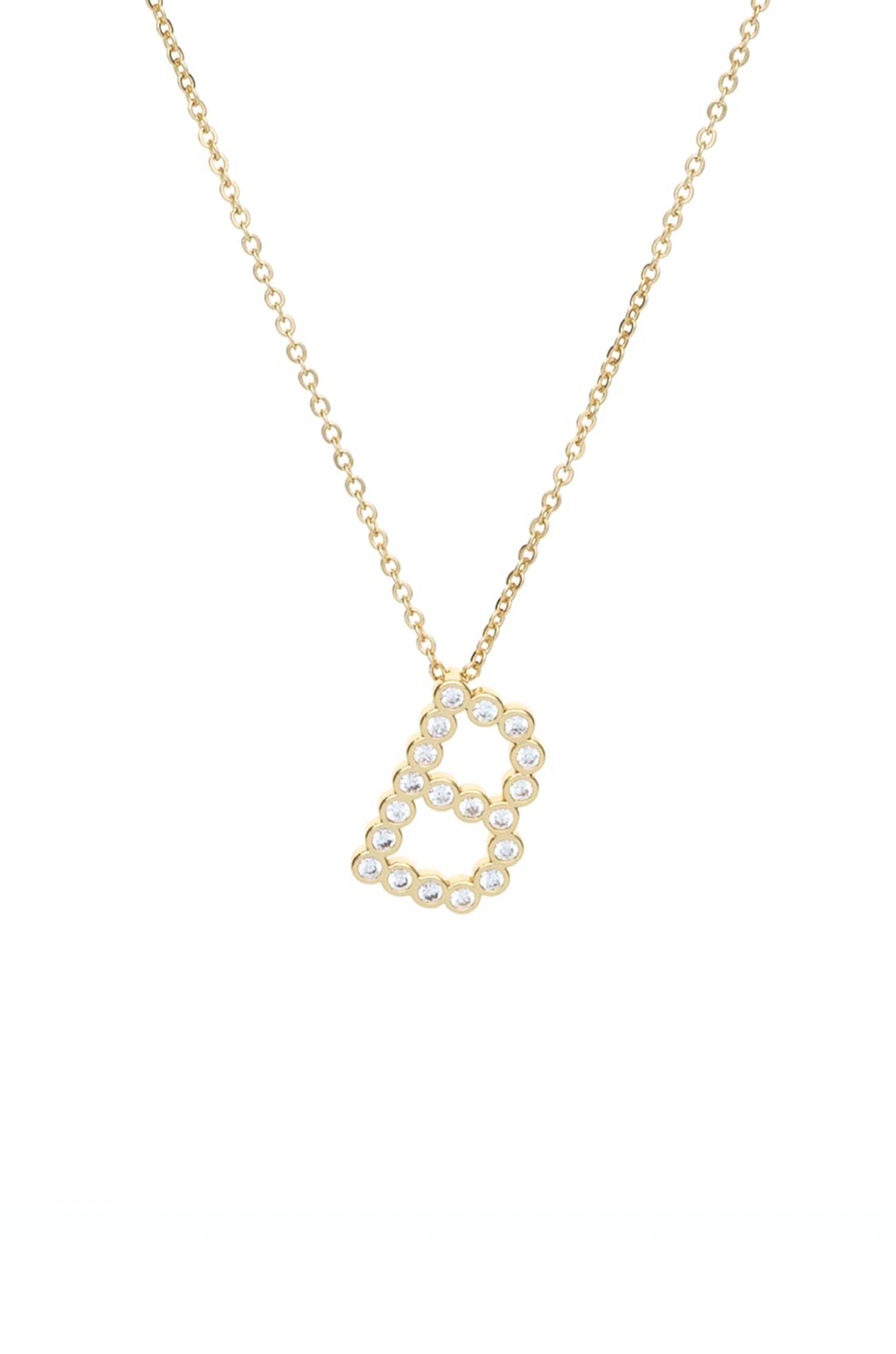 Simple Crystal Initial Necklace - Image 7