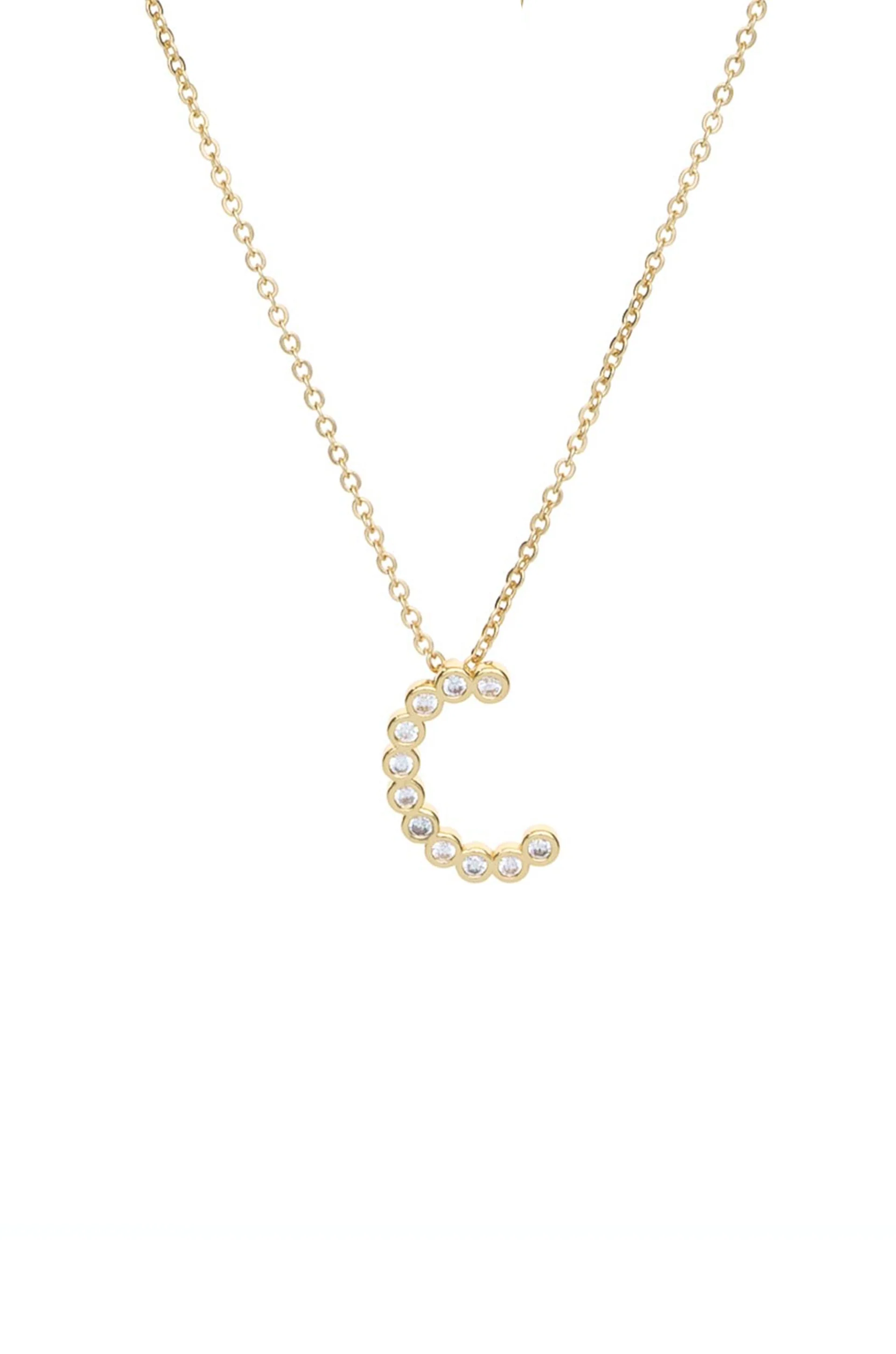 Simple Crystal Initial Necklace - Image 8