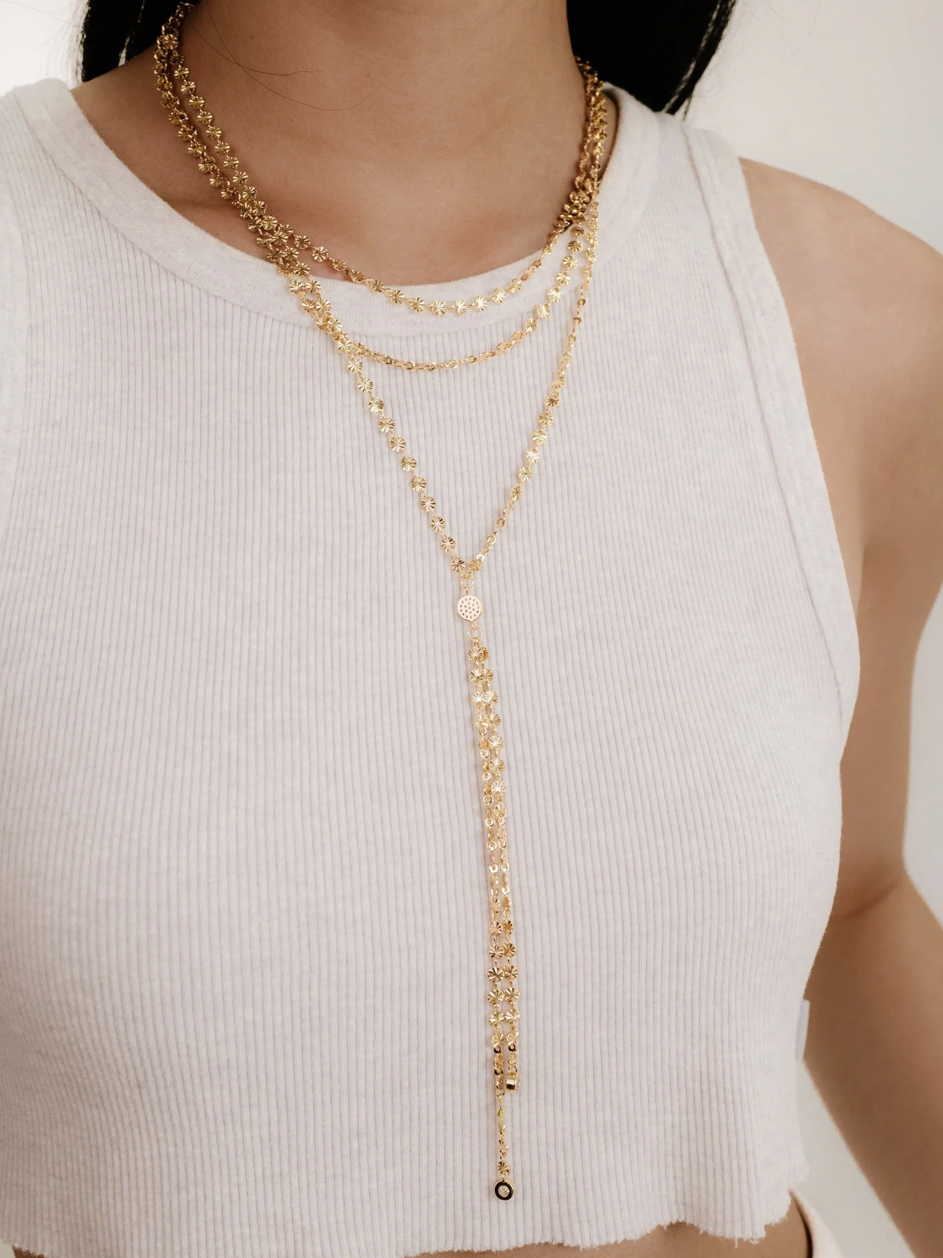 Royal Layered Chain Lariat Necklace - Image 7