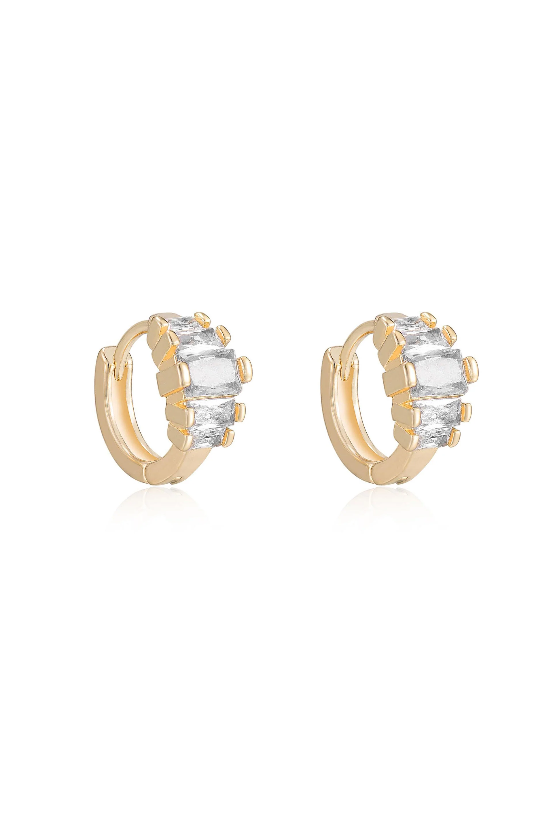 Diamond Shine Mini Hoop Earrings - Image 5