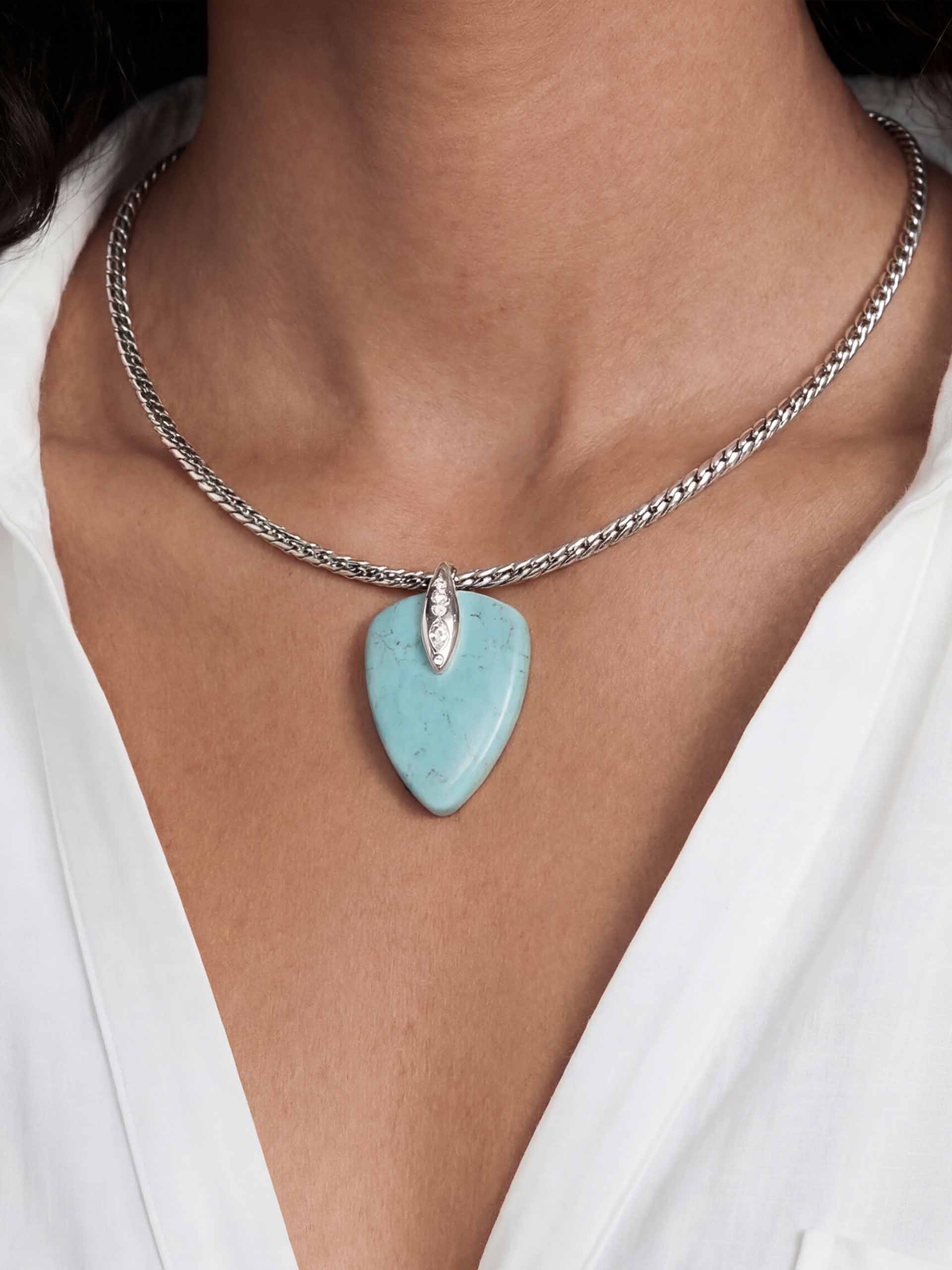 Turquoise Solstice Pendant Choker - Image 7