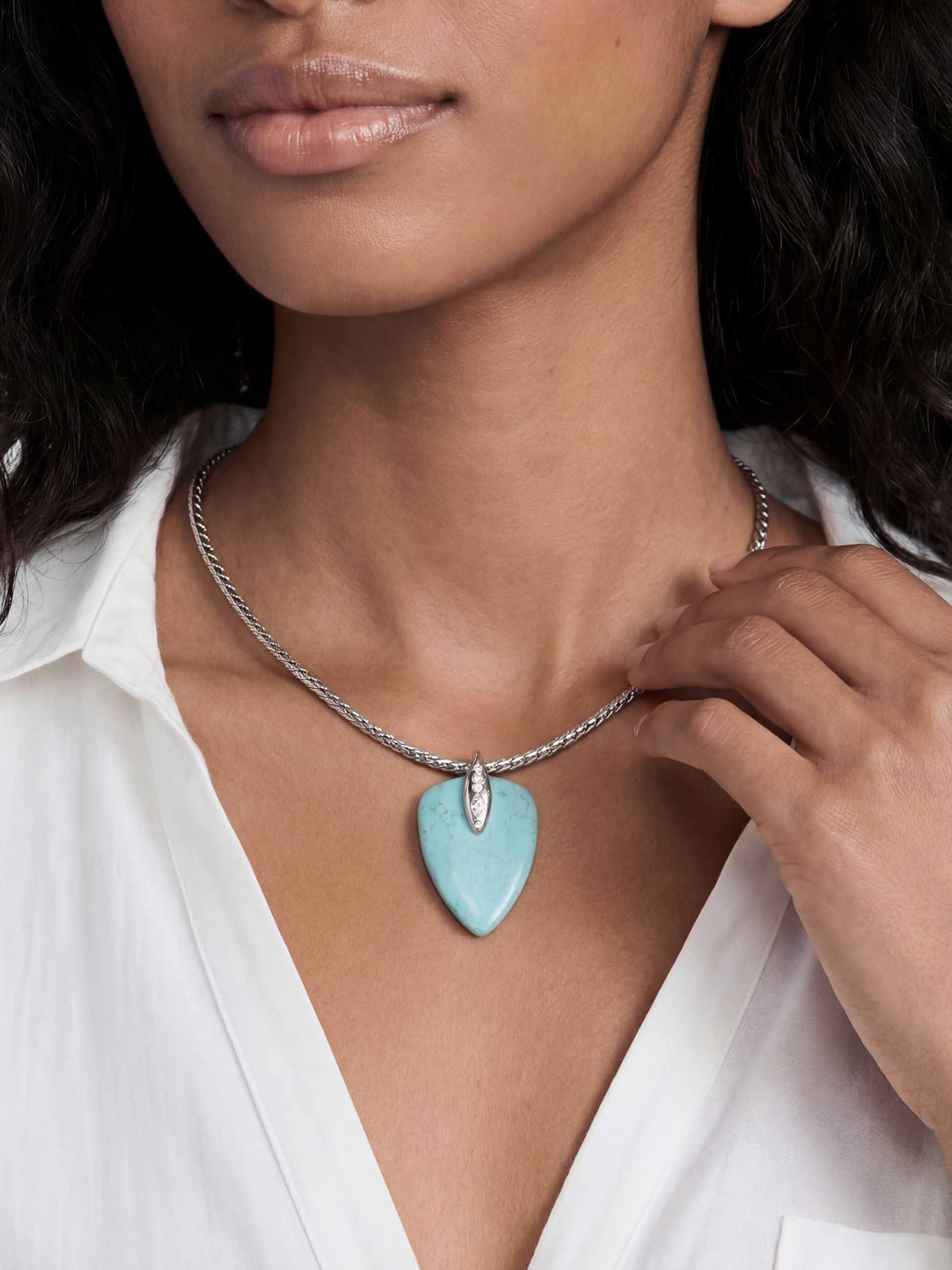 Turquoise Solstice Pendant Choker - Image 9