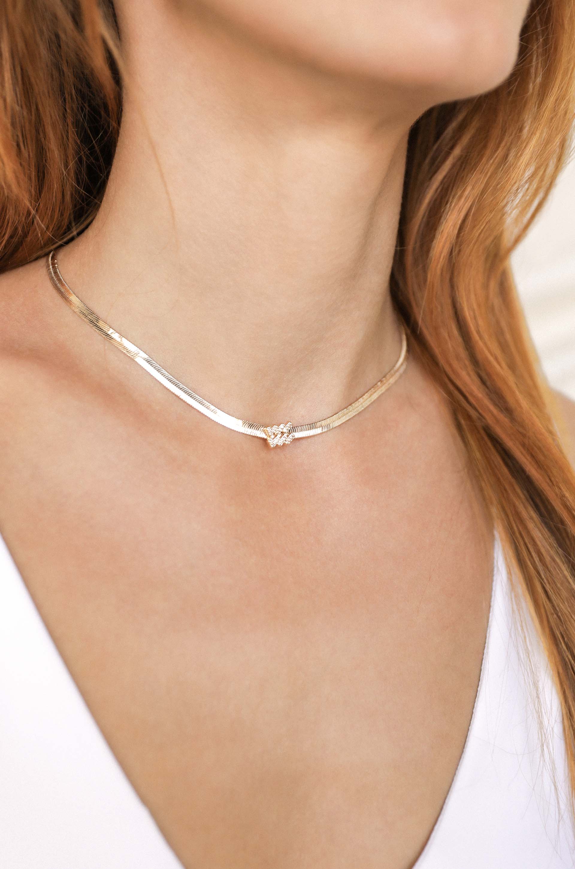 Zodiac Herringbone Necklace - Image 2