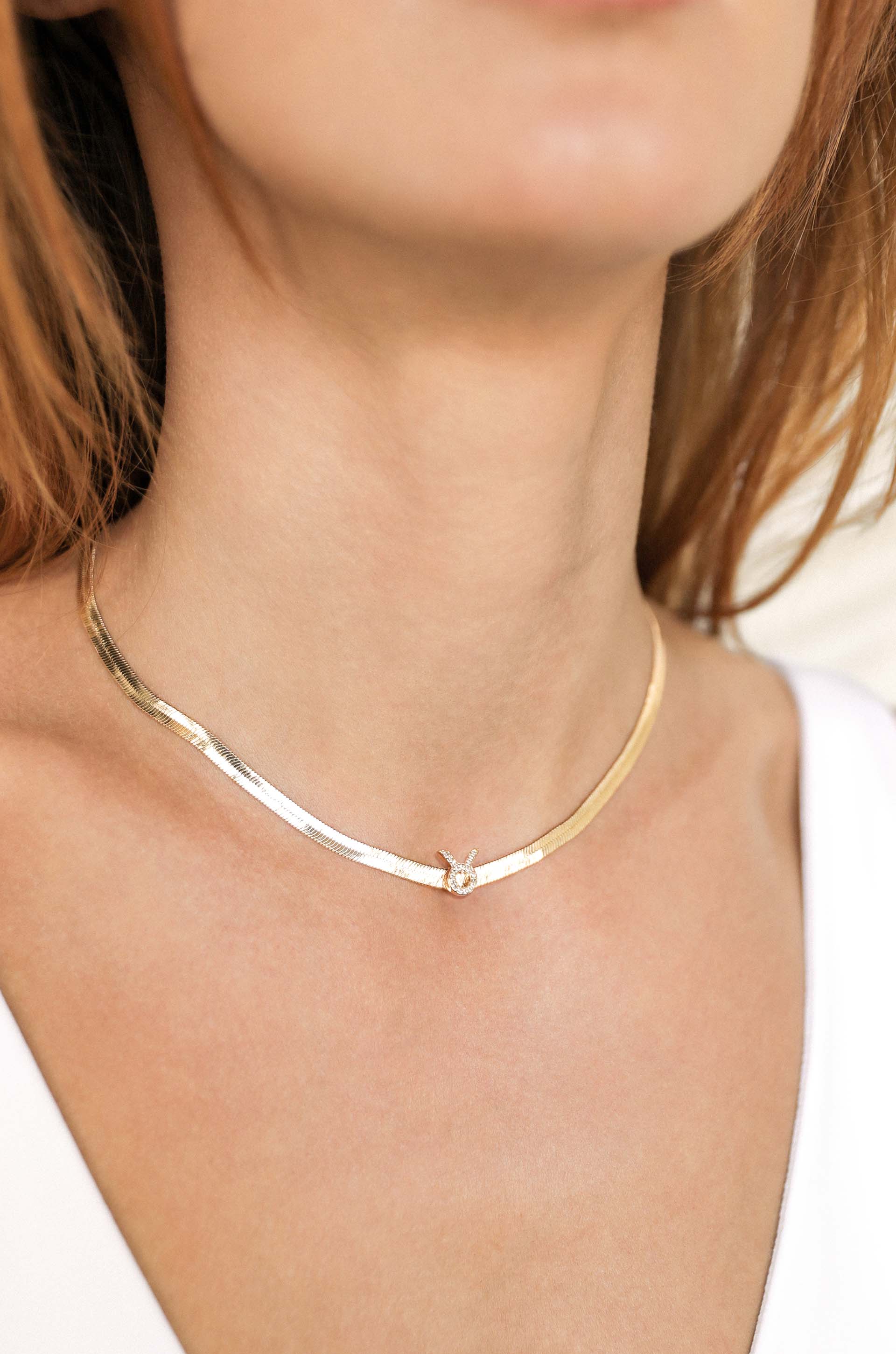 Zodiac Herringbone Necklace - Image 4