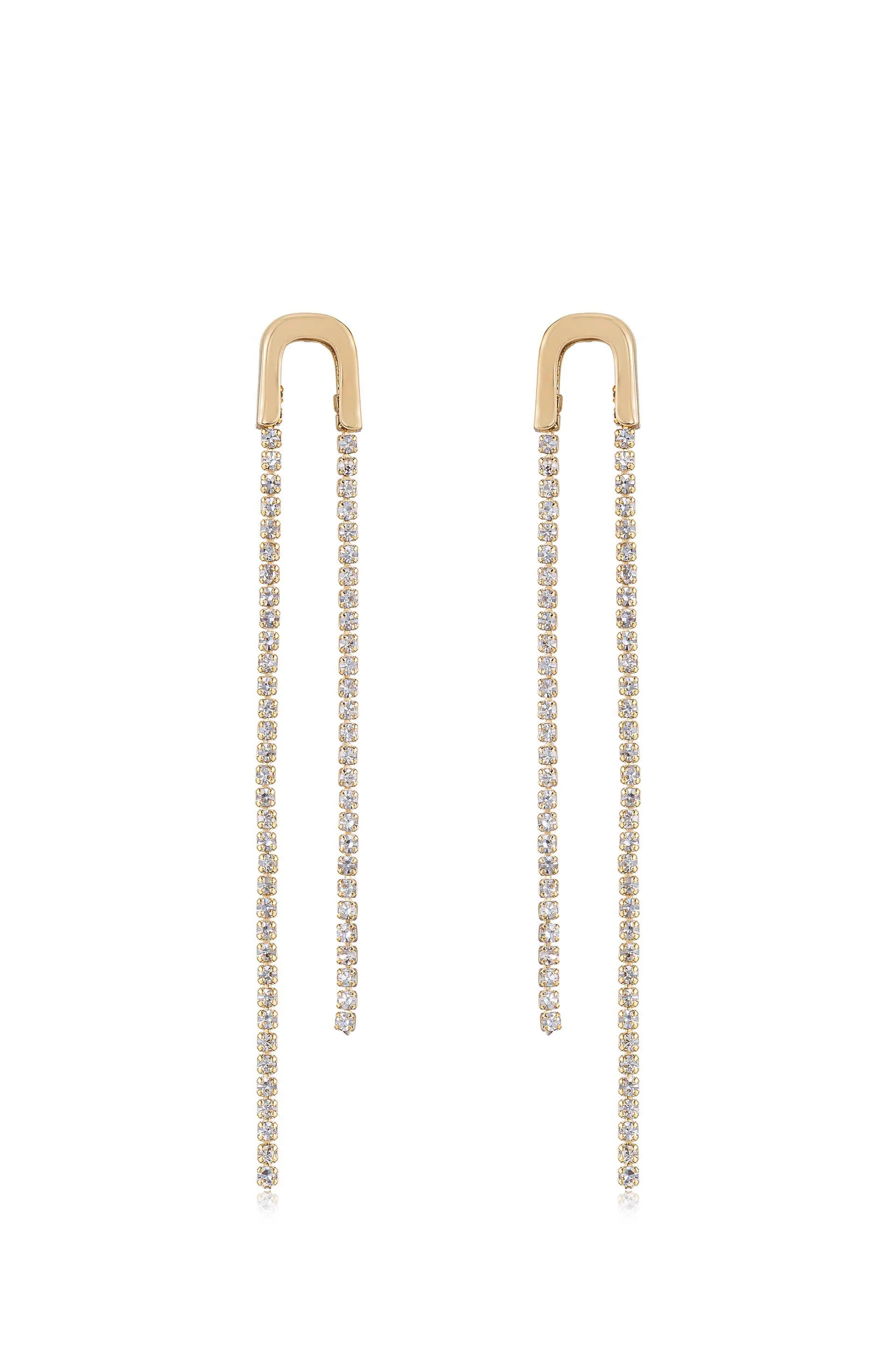 Double Chain Drop Earrings - Image 7