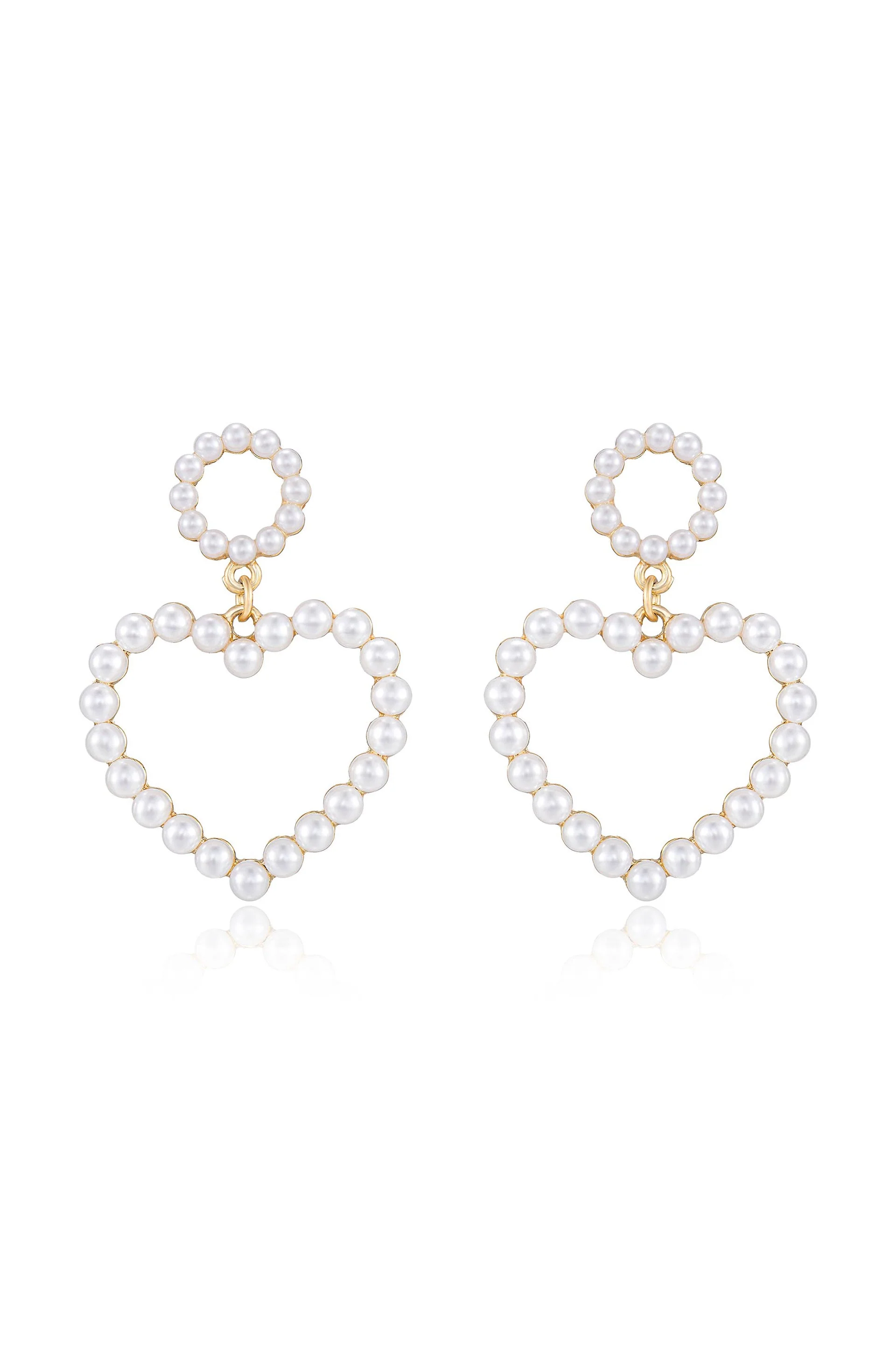 Loving Pearl Heart Earrings