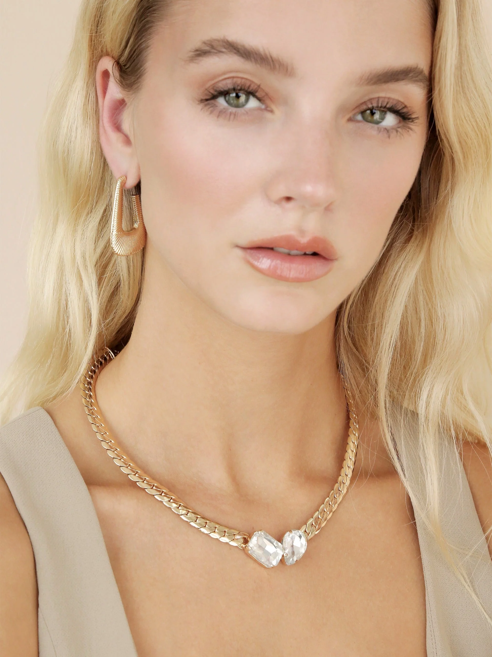 Double Gem Centerstone Necklace - Image 5