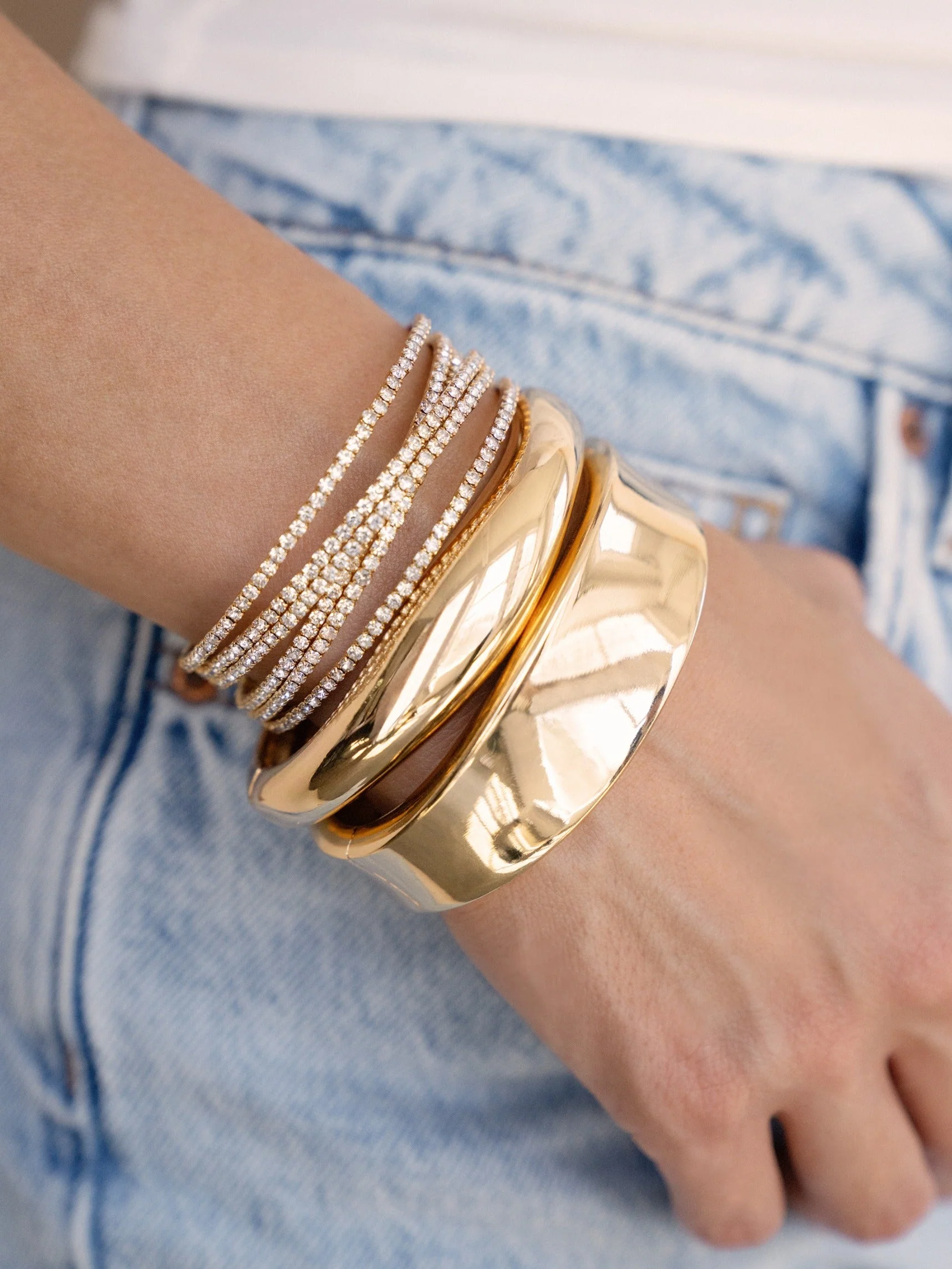 Squared Shine Bangle - Image 3