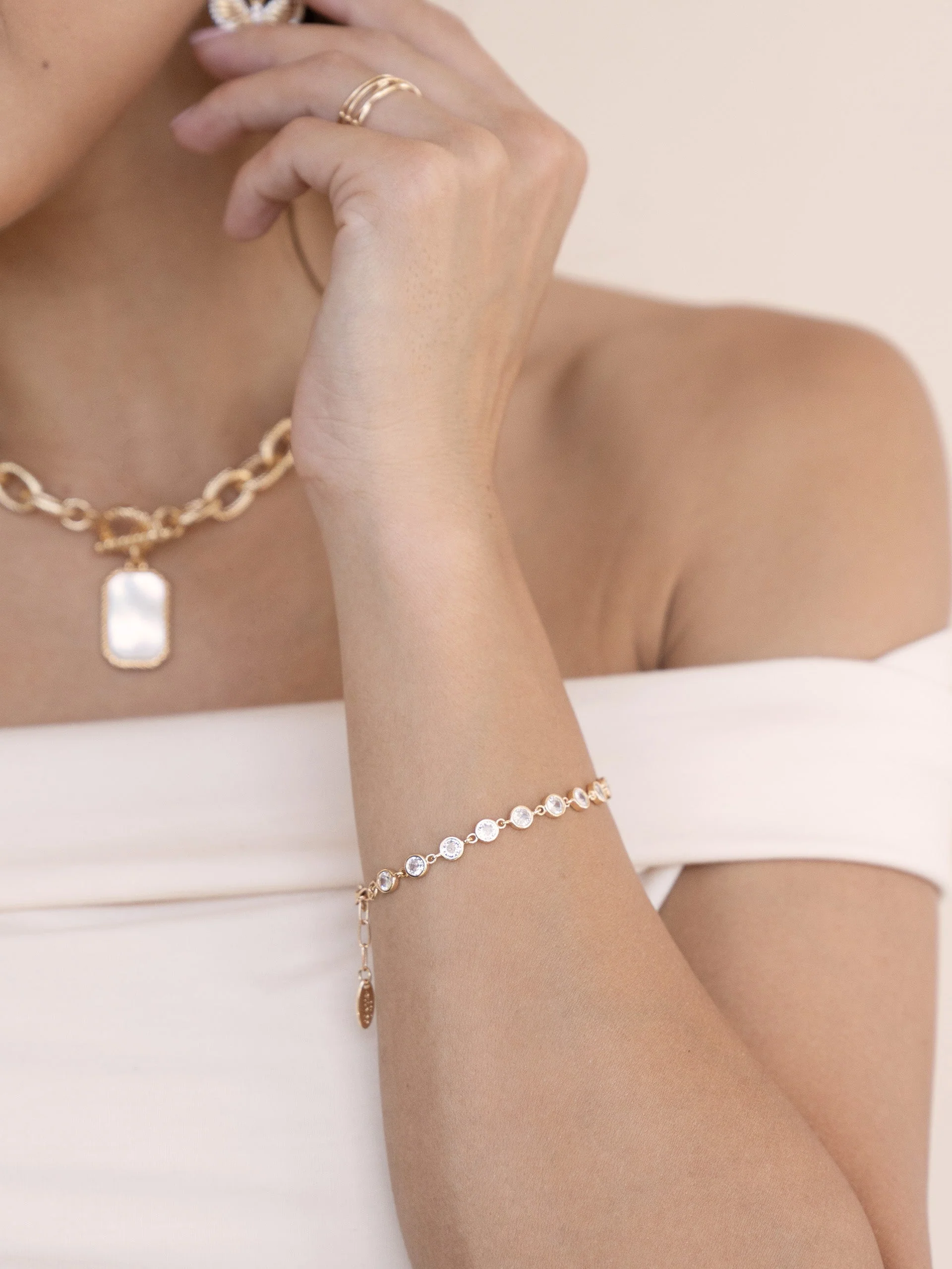 Everyday Crystal Link Bracelet - Image 2