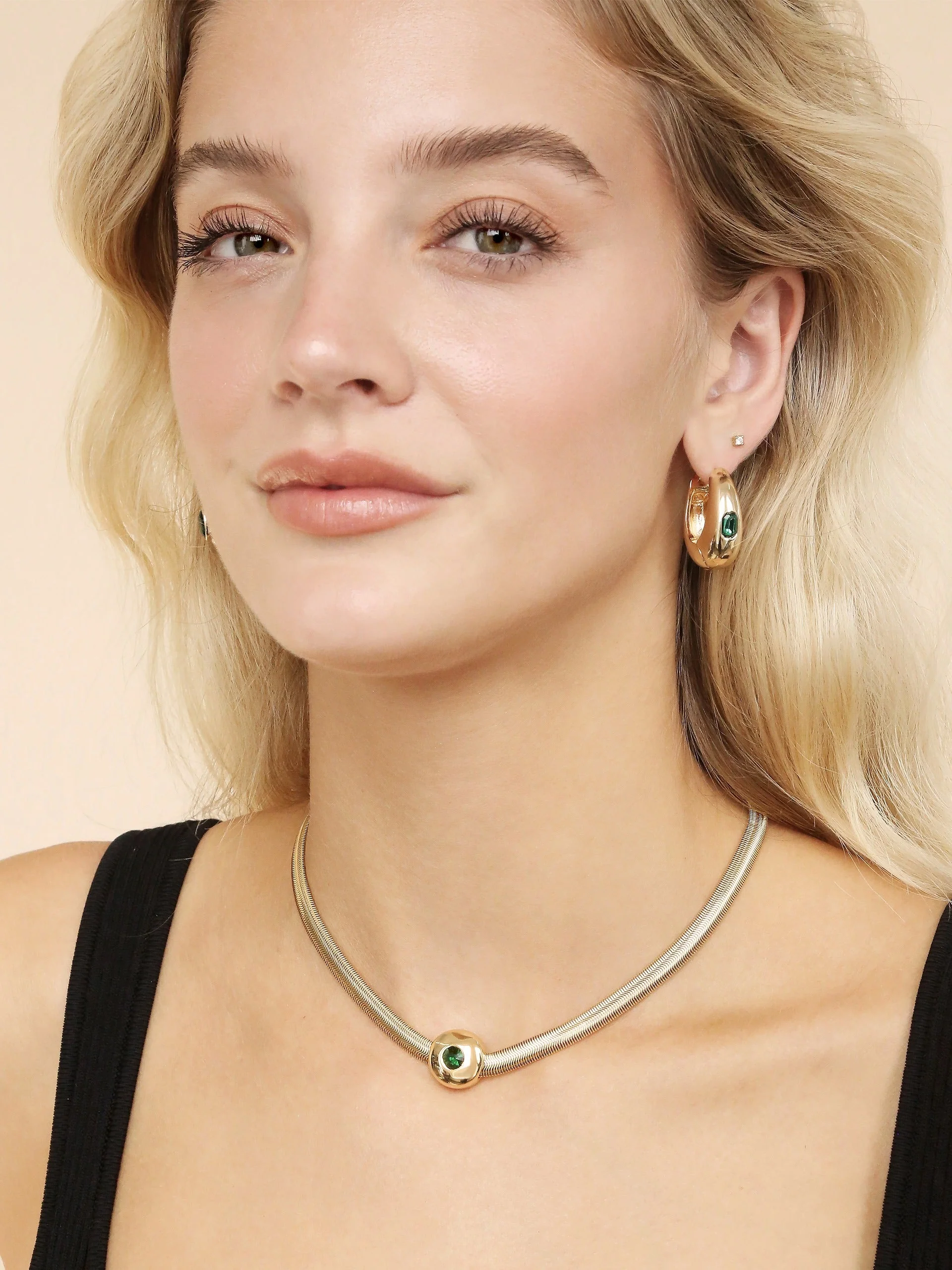 Emerald Deco Hoops - Image 6