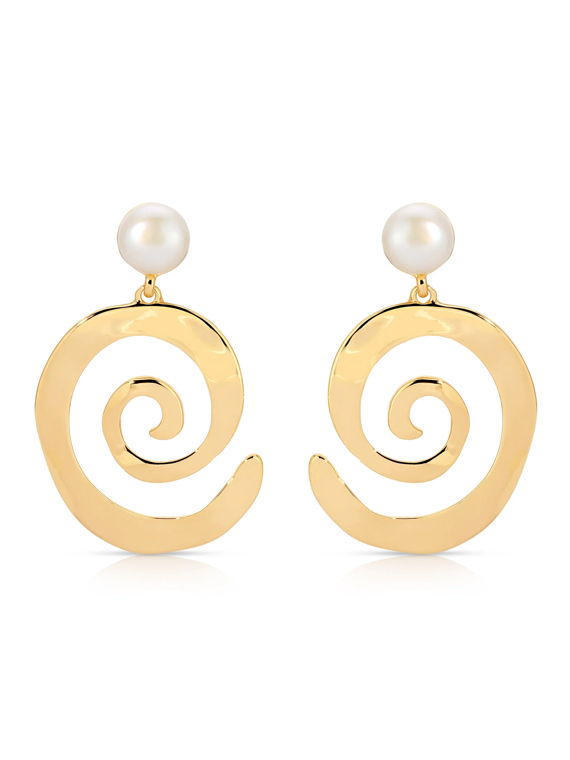 Aura Swirl Pearl Earrings