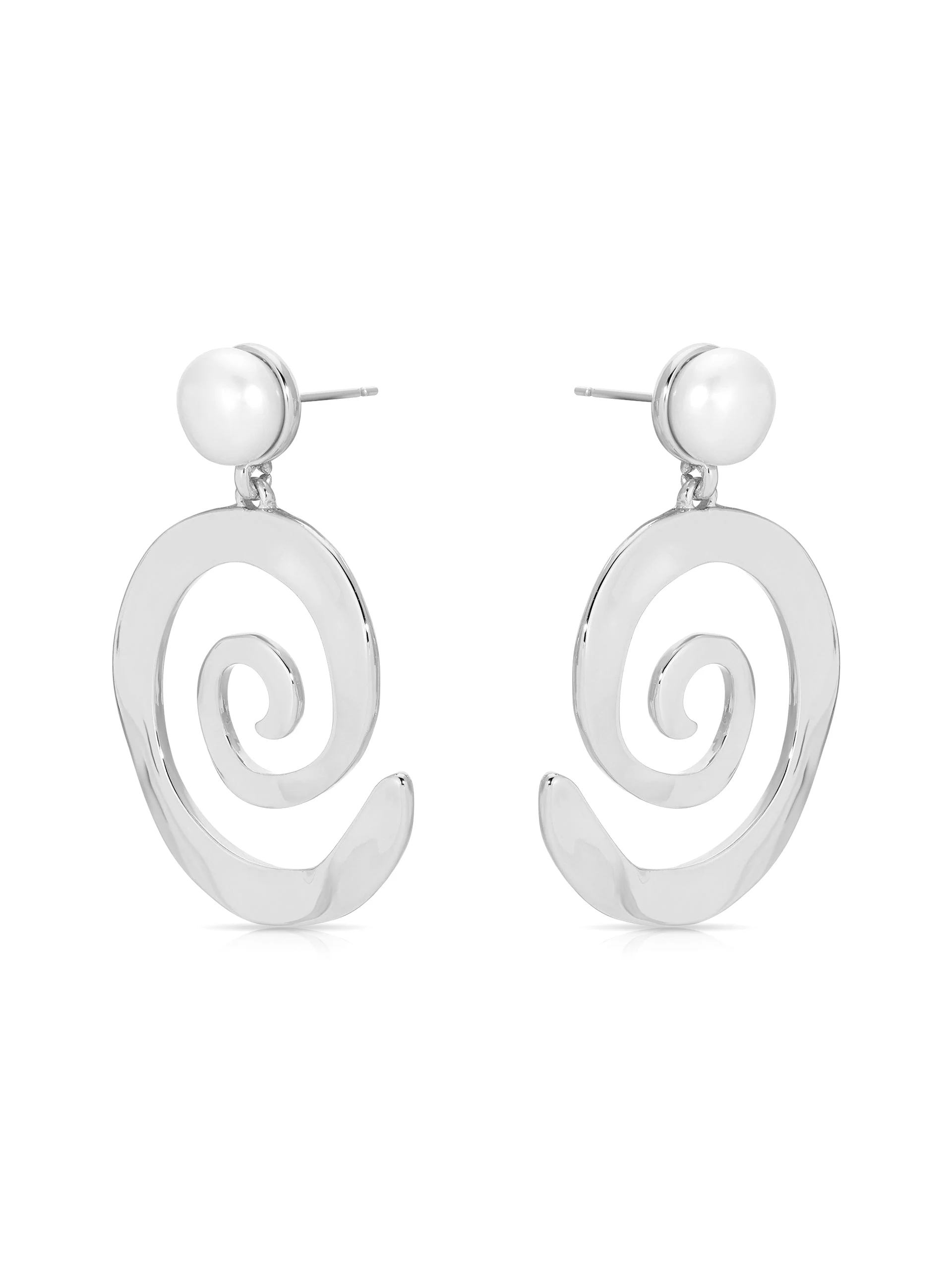 Aura Swirl Pearl Earrings - Image 4
